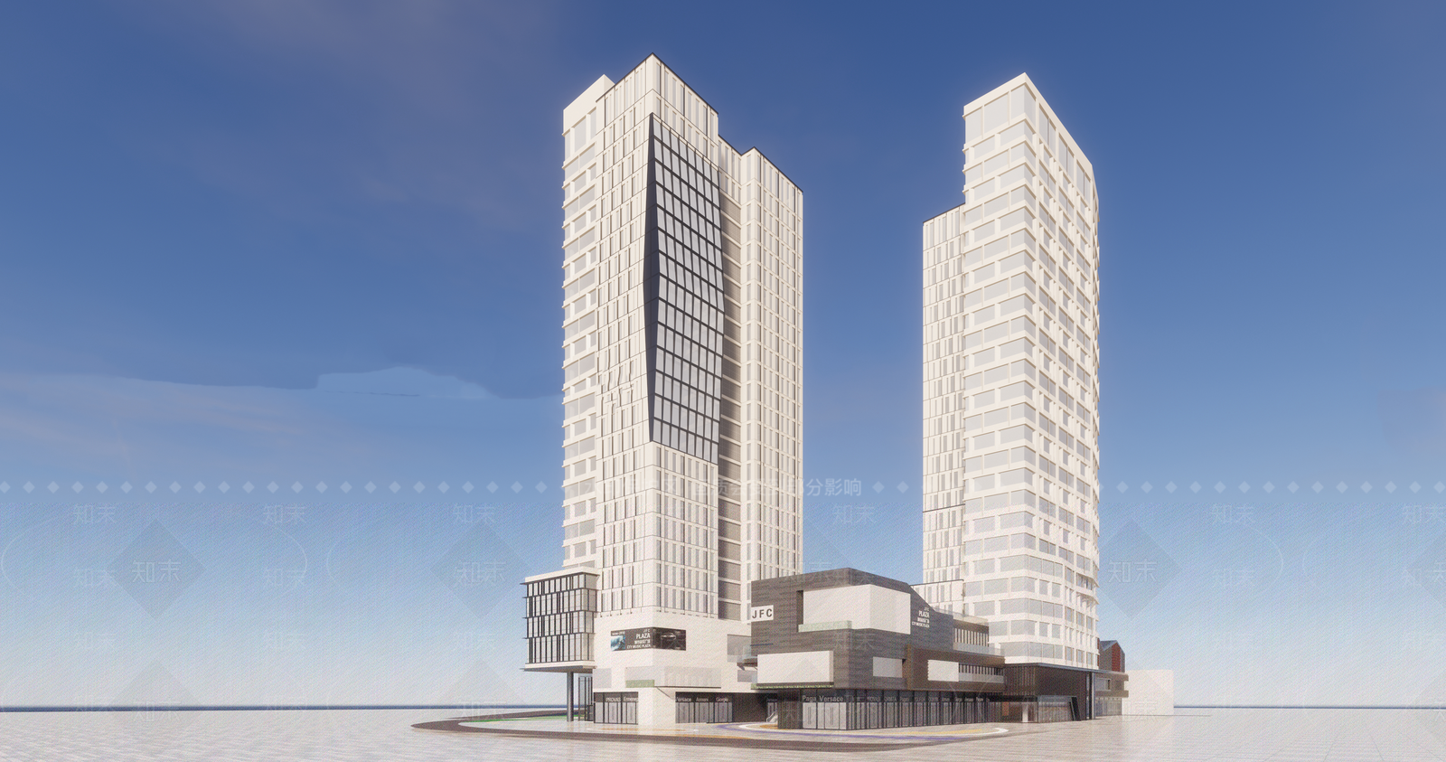 现代商场建筑SU模型下载【ID:1181635293】