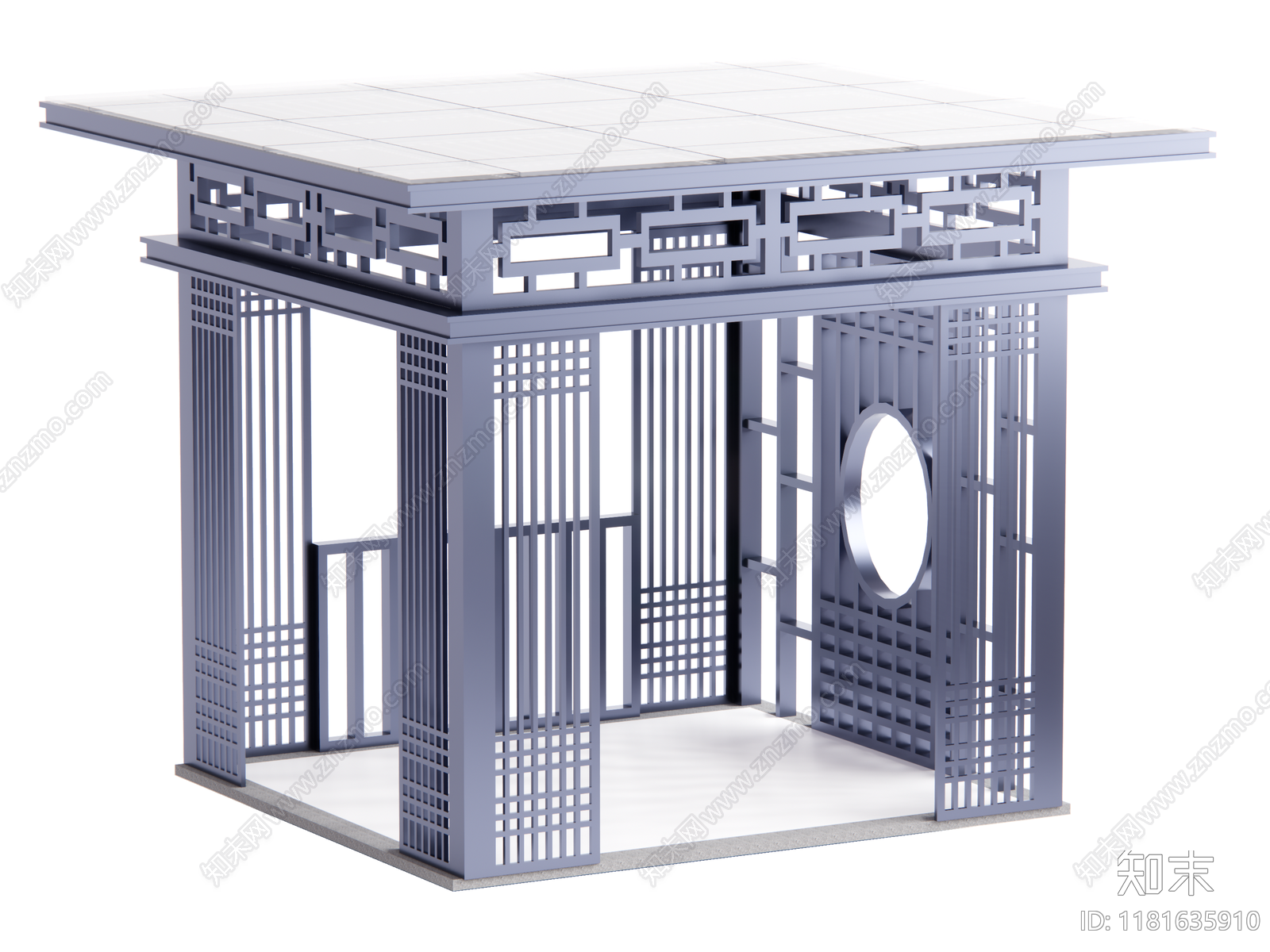 现代新中式亭子SU模型下载【ID:1181635910】