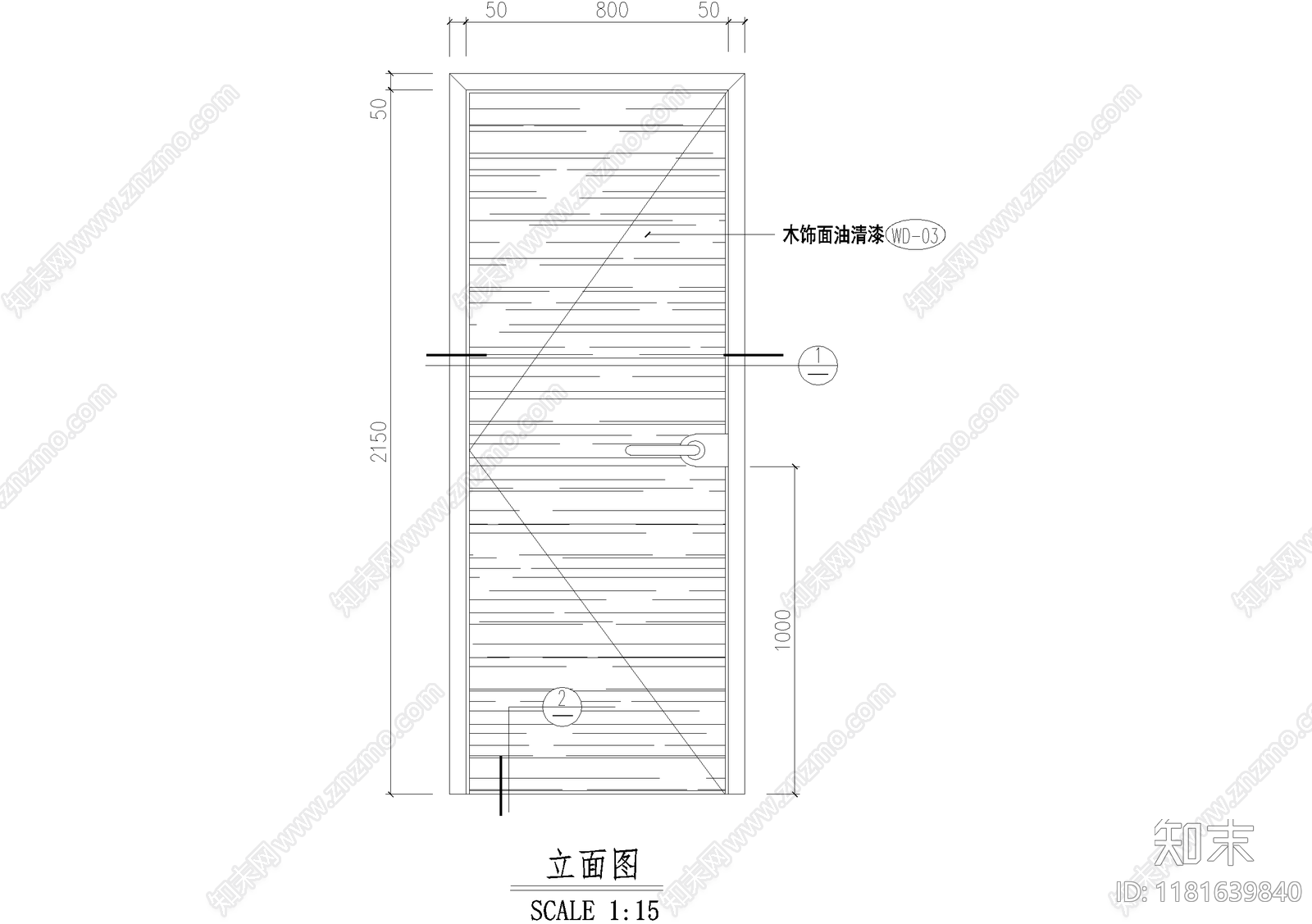 门节点cad施工图下载【ID:1181639840】