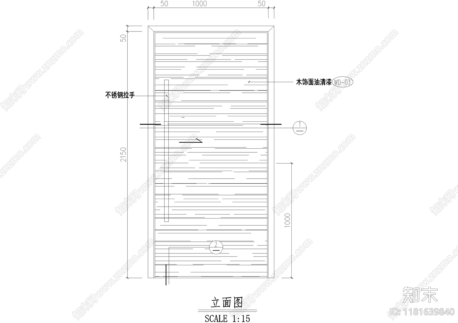 门节点cad施工图下载【ID:1181639840】