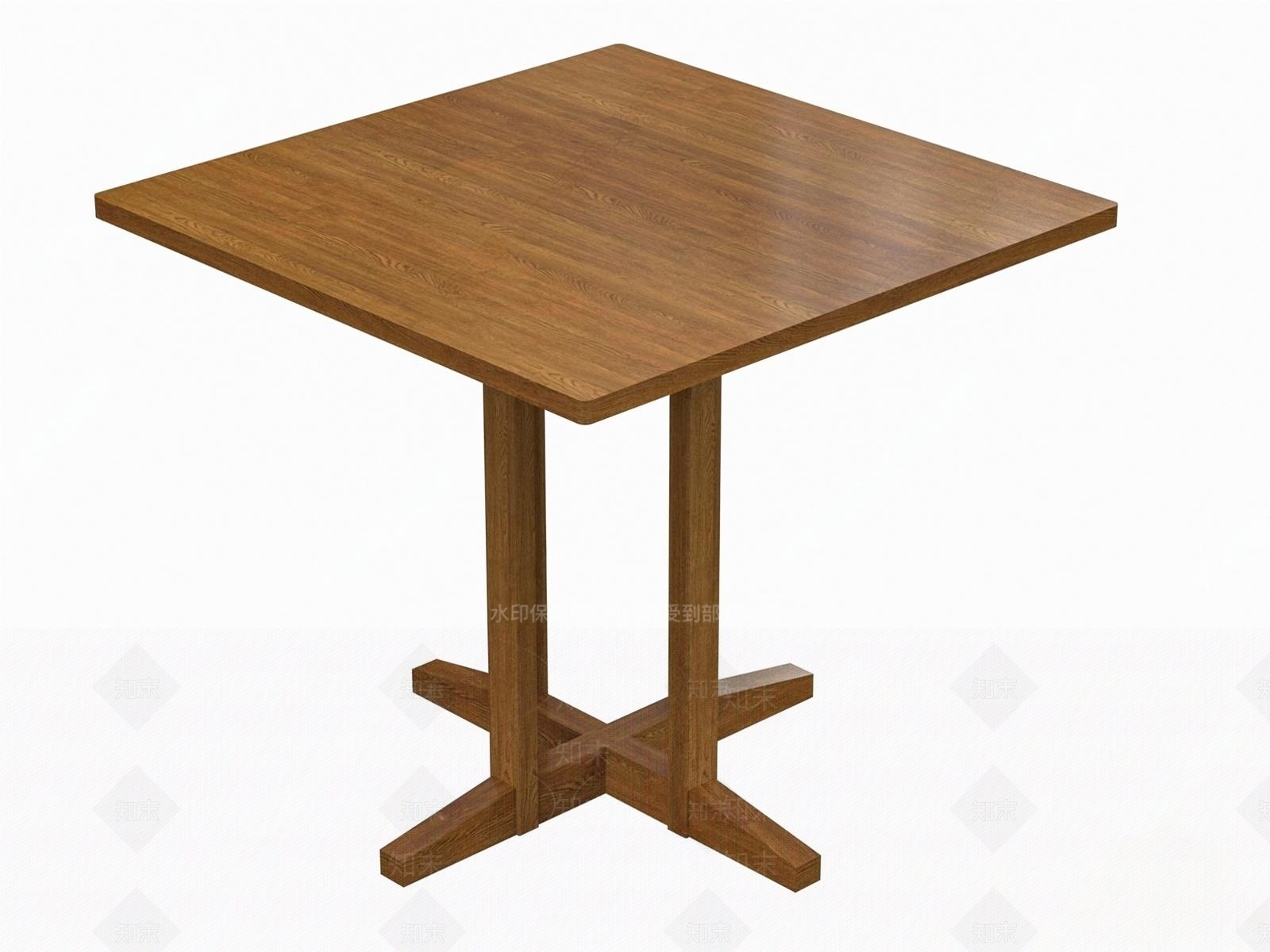 现代原木餐桌3D模型下载【ID:1181649732】
