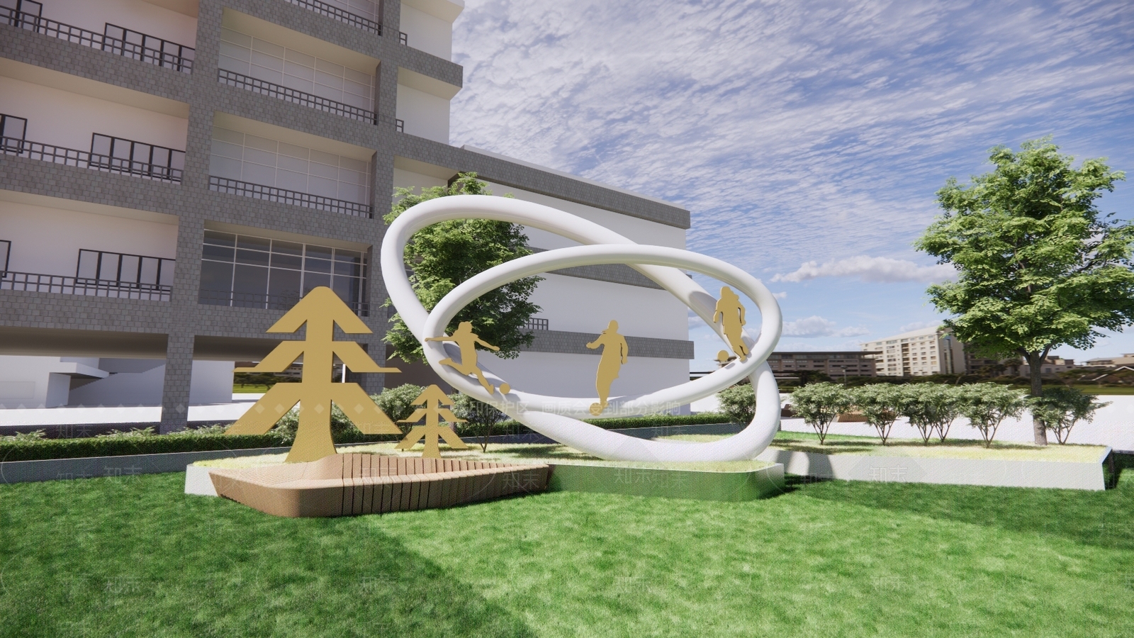 现代其他学校空间SU模型下载【ID:1181652194】