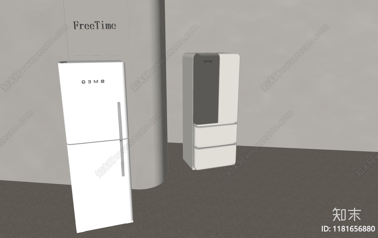 冰箱SU模型下载【ID:1181656880】