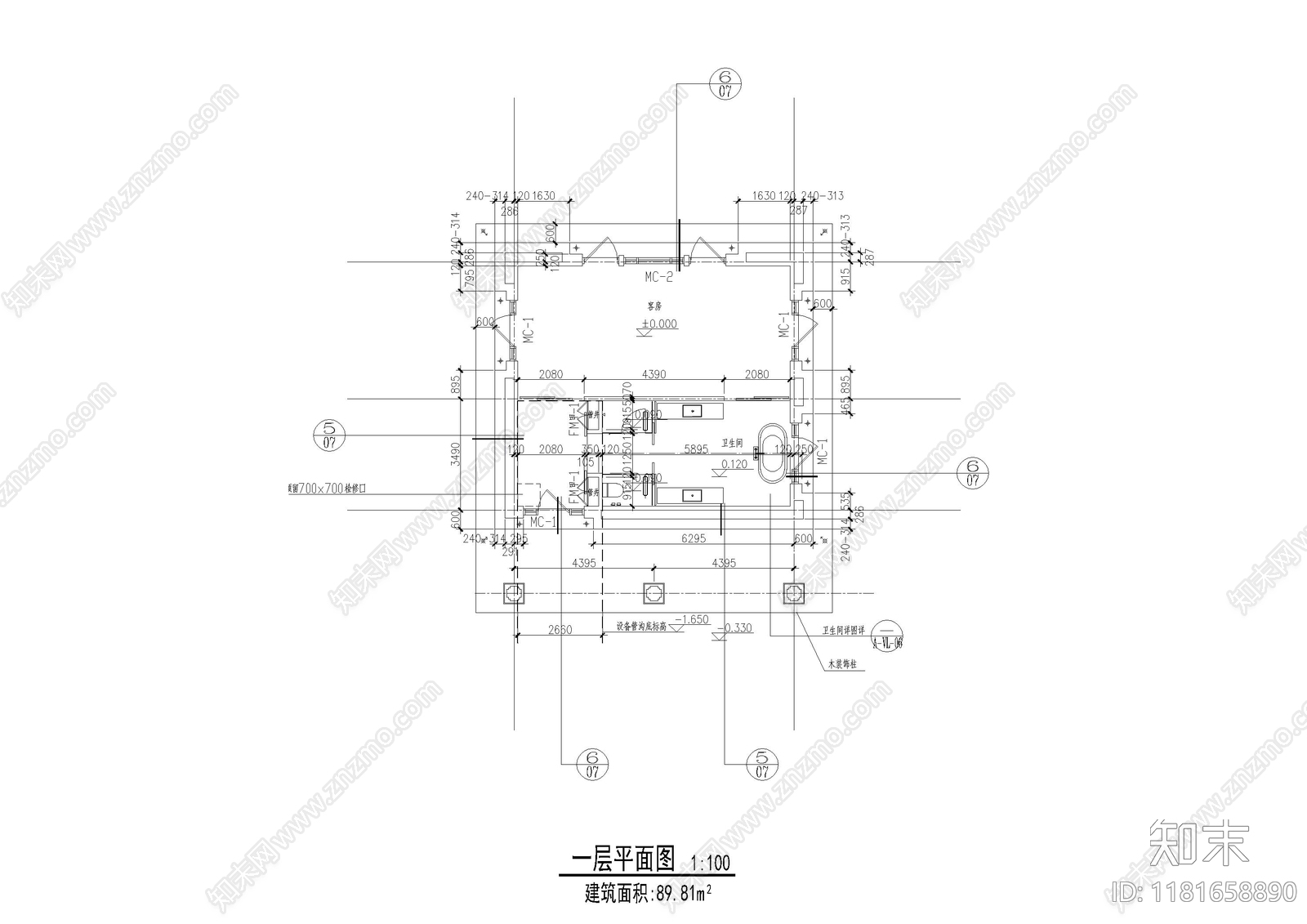 现代酒店建筑cad施工图下载【ID:1181658890】