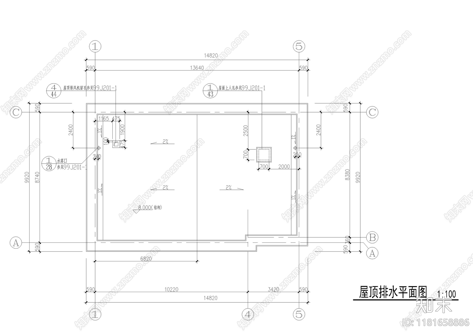 现代酒店建筑cad施工图下载【ID:1181658886】