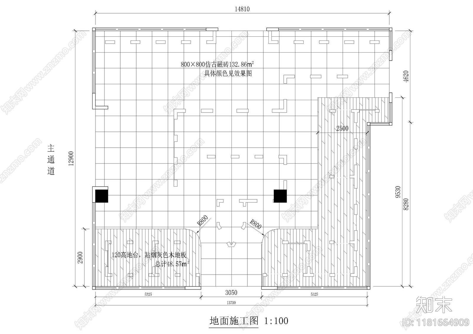 现代其他商业空间cad施工图下载【ID:1181664909】