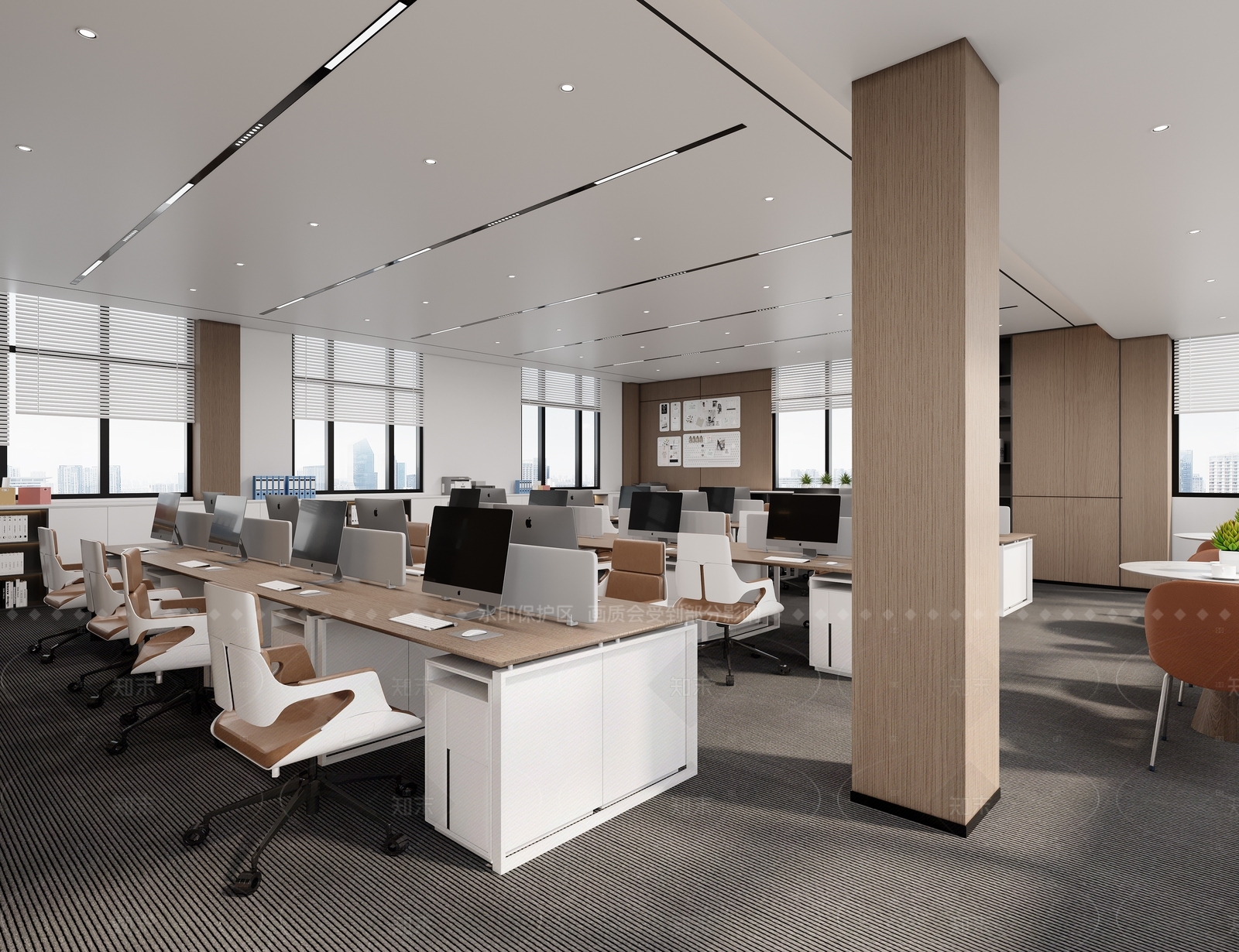 现代办公区3D模型下载【ID:1214957445】