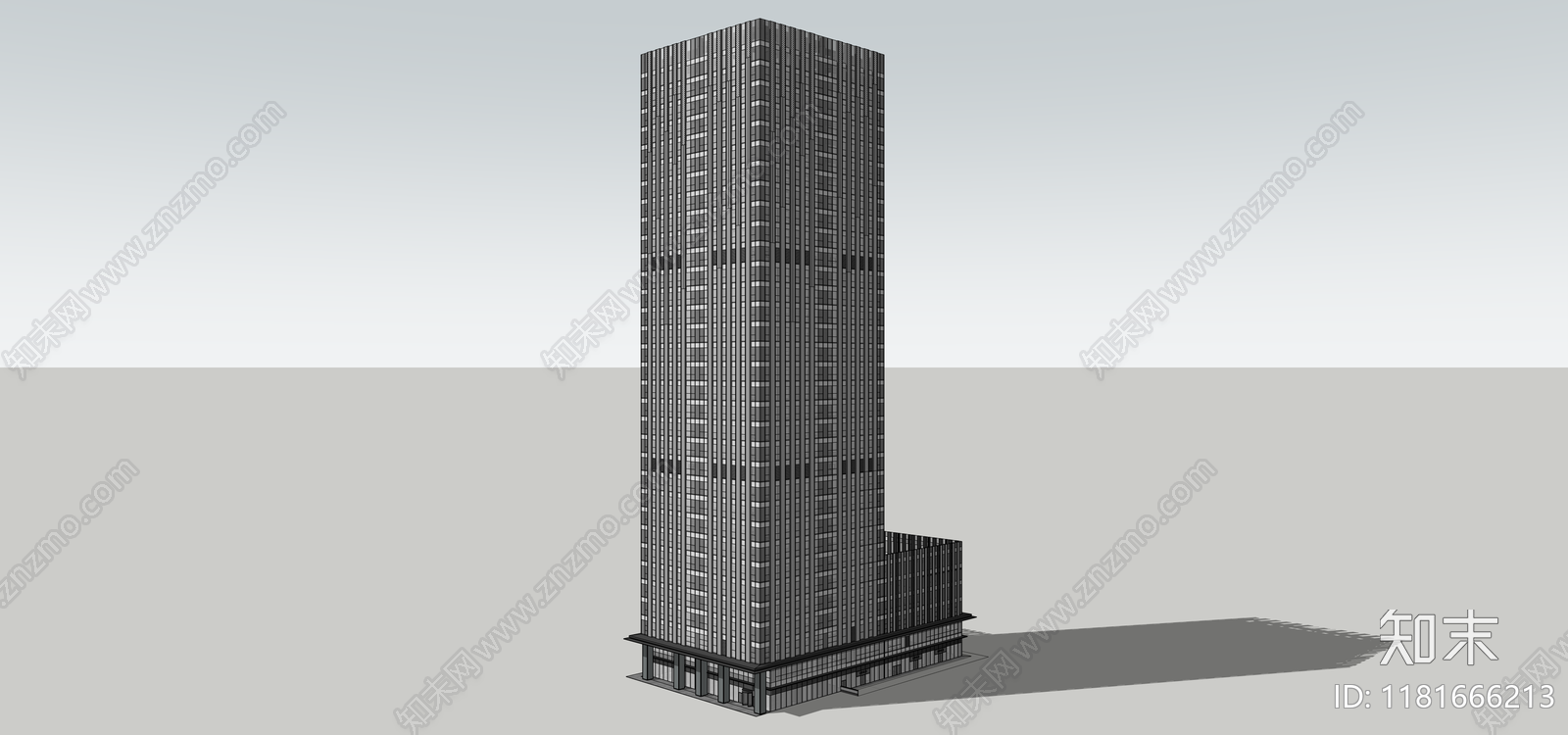 现代办公楼SU模型下载【ID:1181666213】