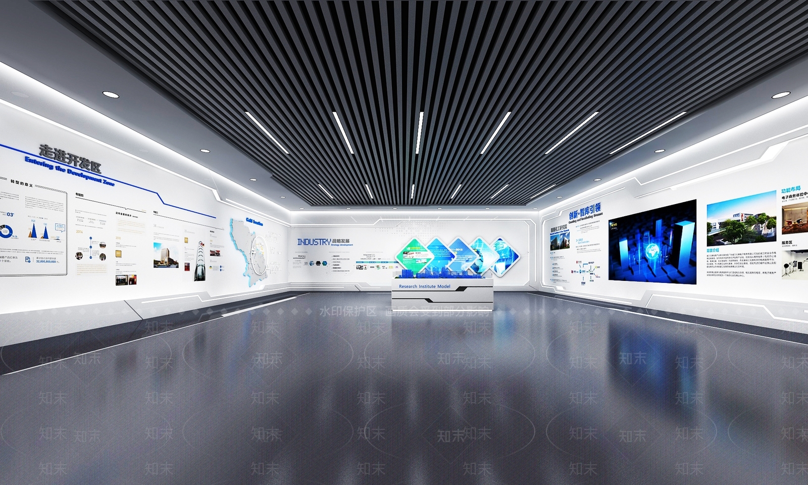 现代科技展厅3D模型下载【ID:1181675269】