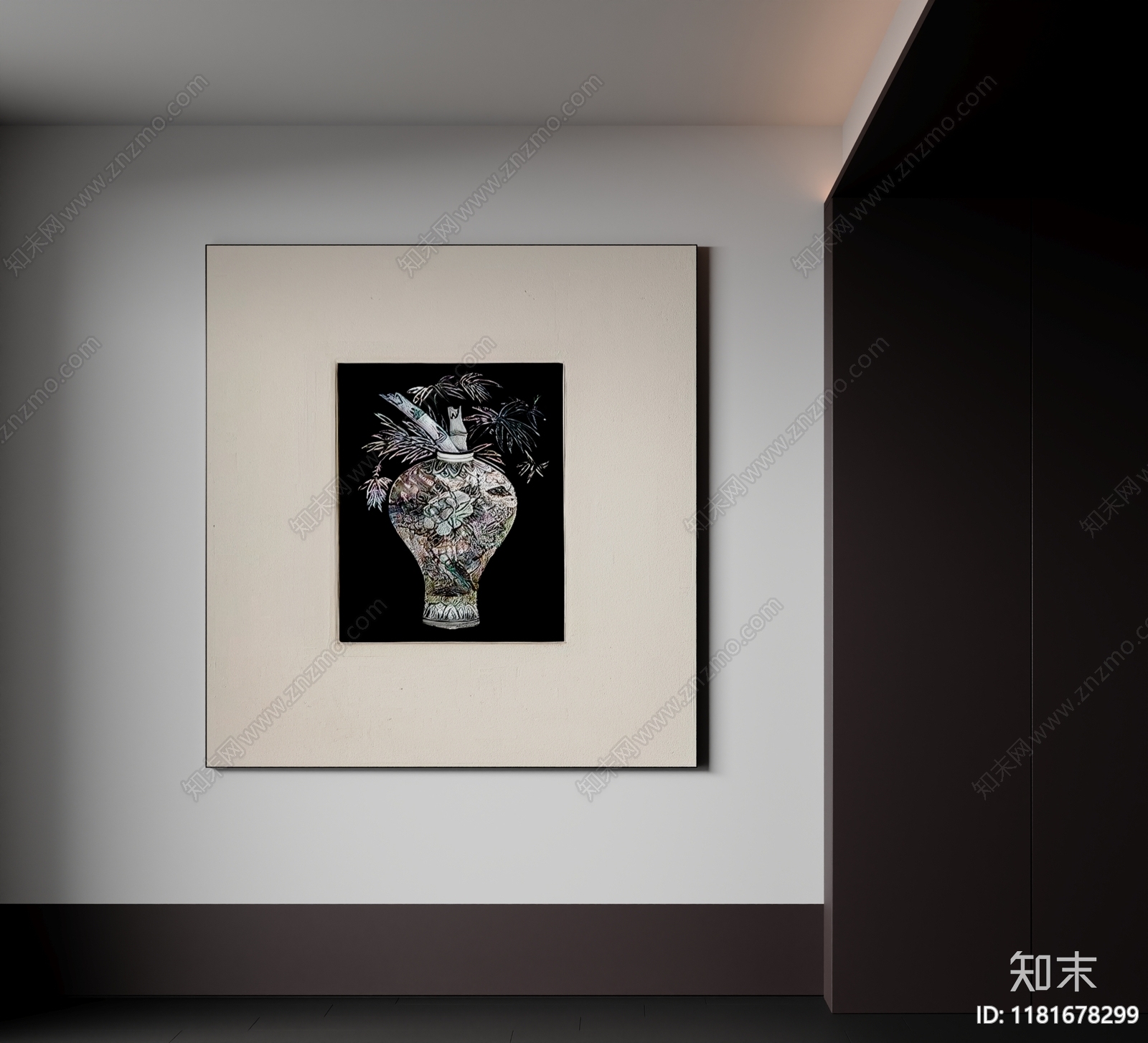 法式中式挂画3D模型下载【ID:1181678299】