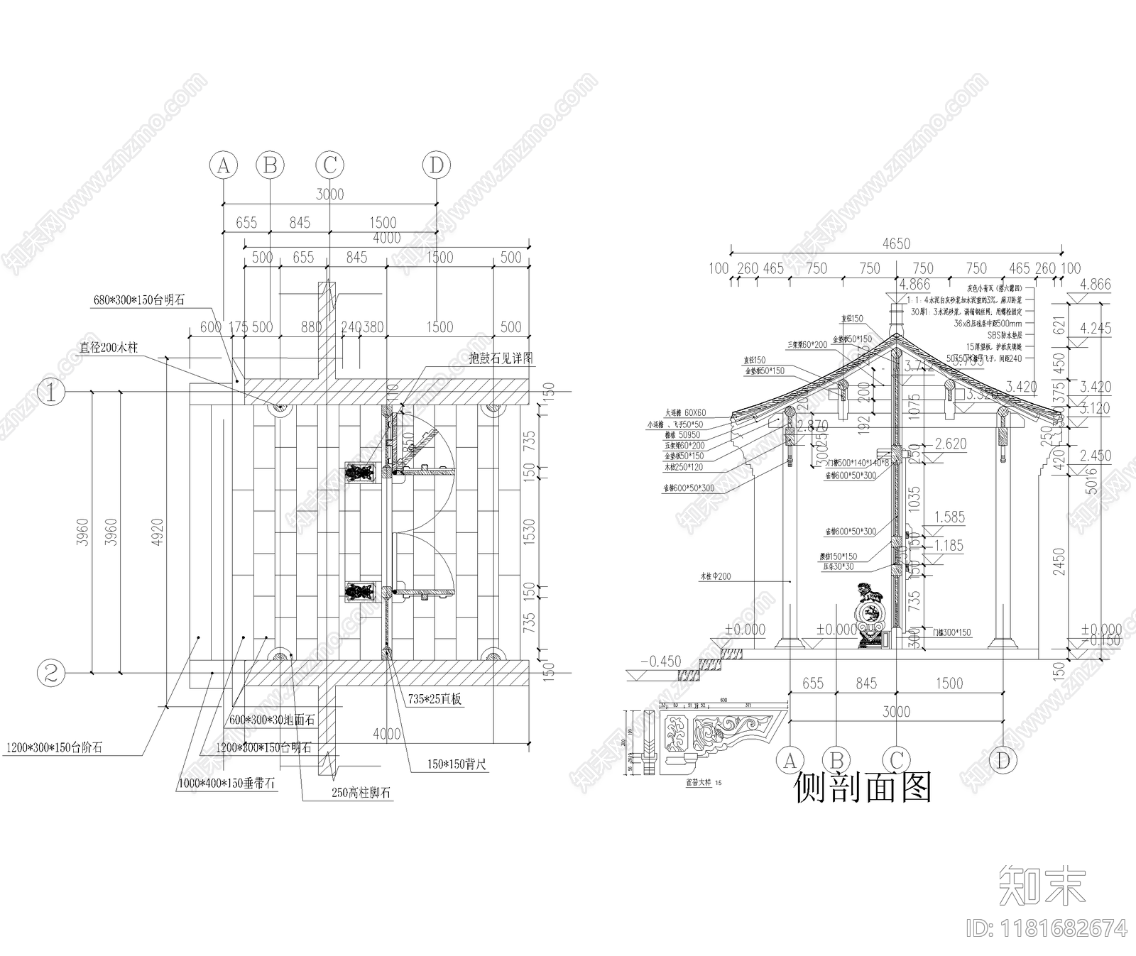 中式古建cad施工图下载【ID:1181682674】