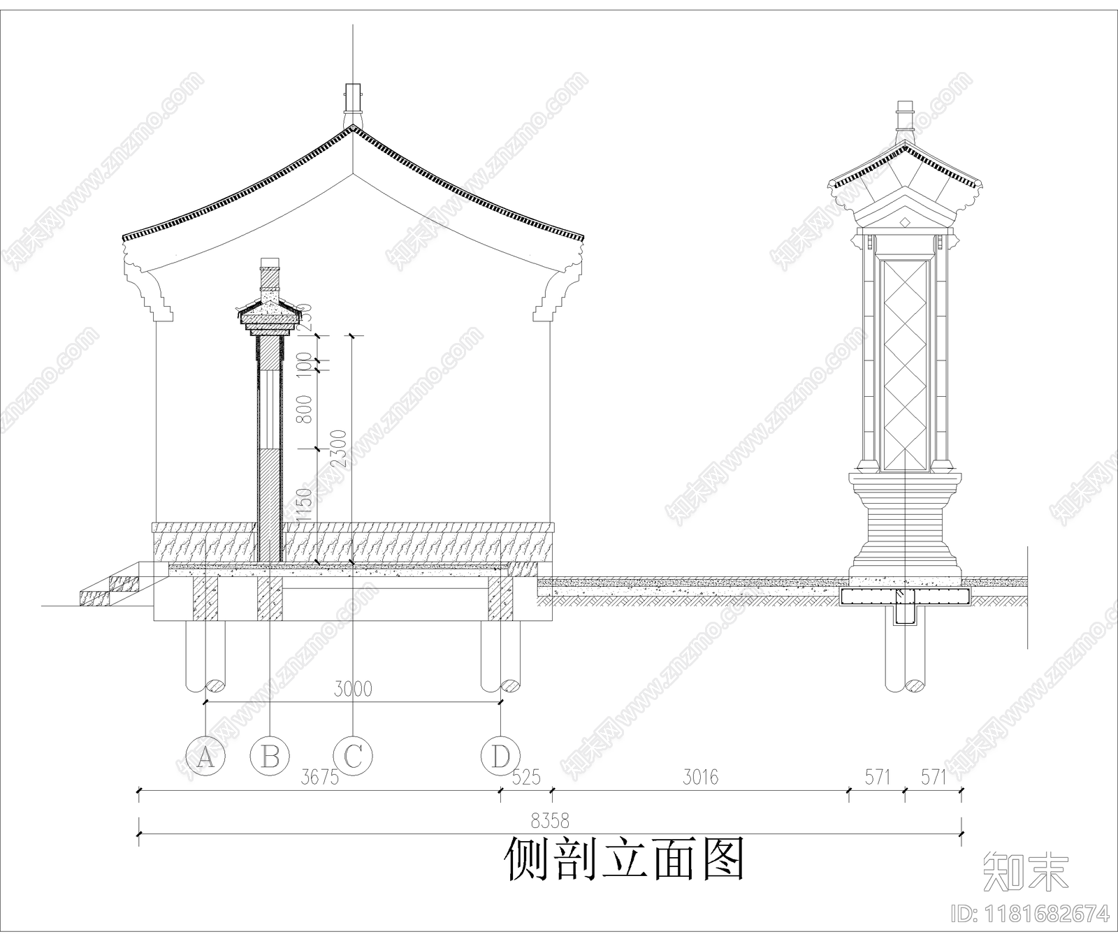 中式古建cad施工图下载【ID:1181682674】