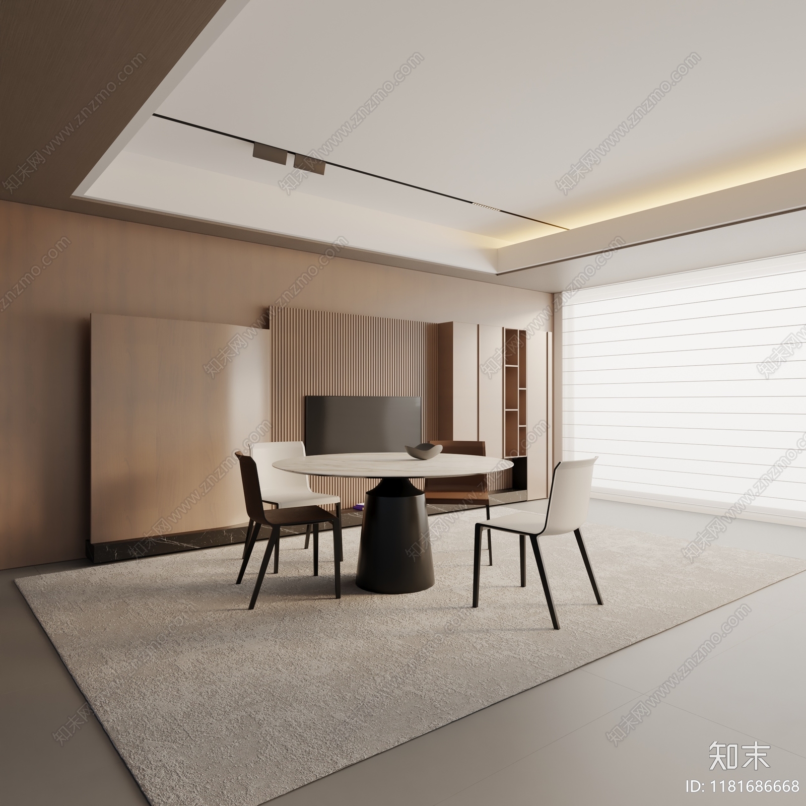 现代餐桌3D模型下载【ID:1181686668】