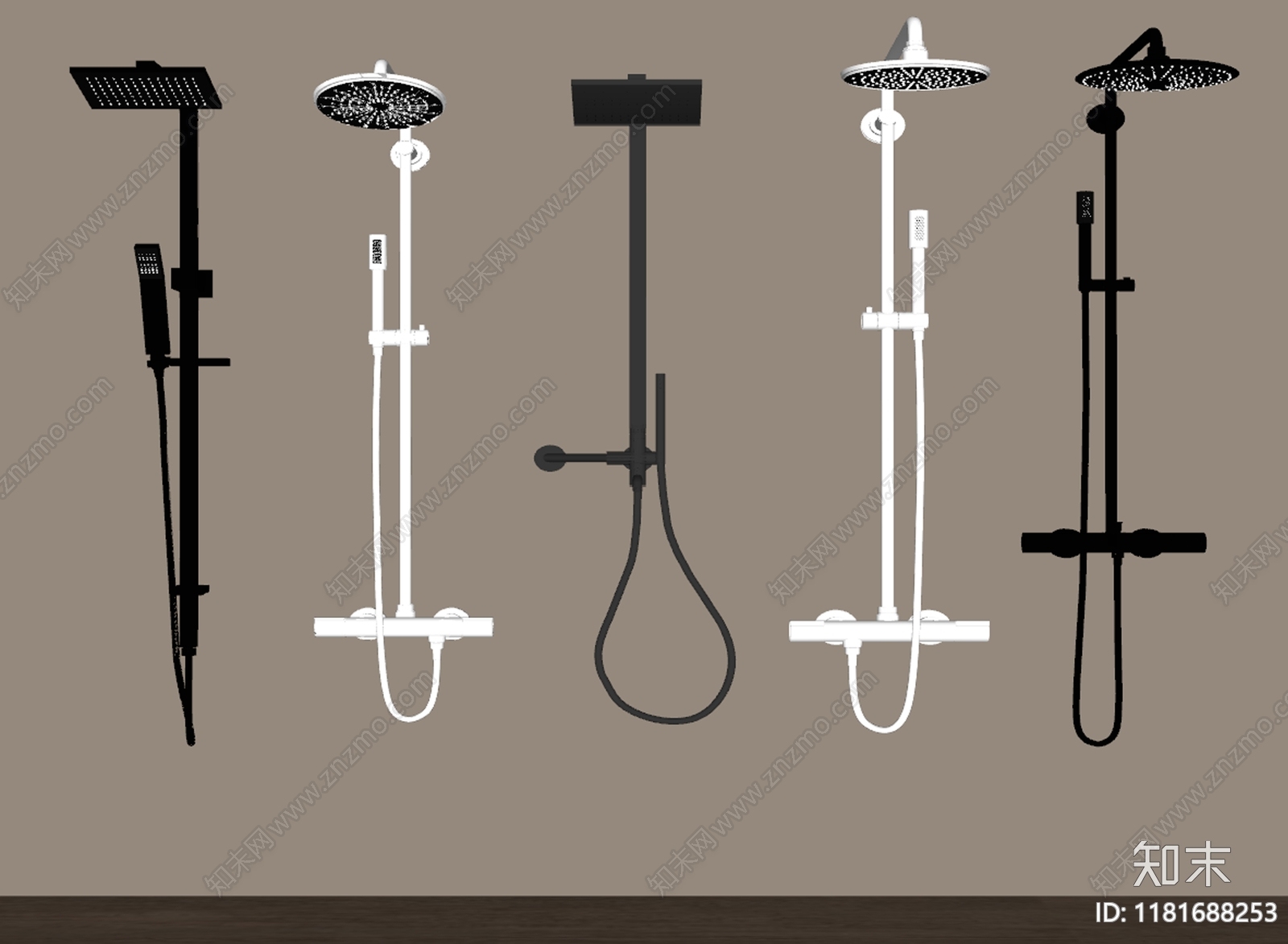 淋浴花洒SU模型下载【ID:1181688253】