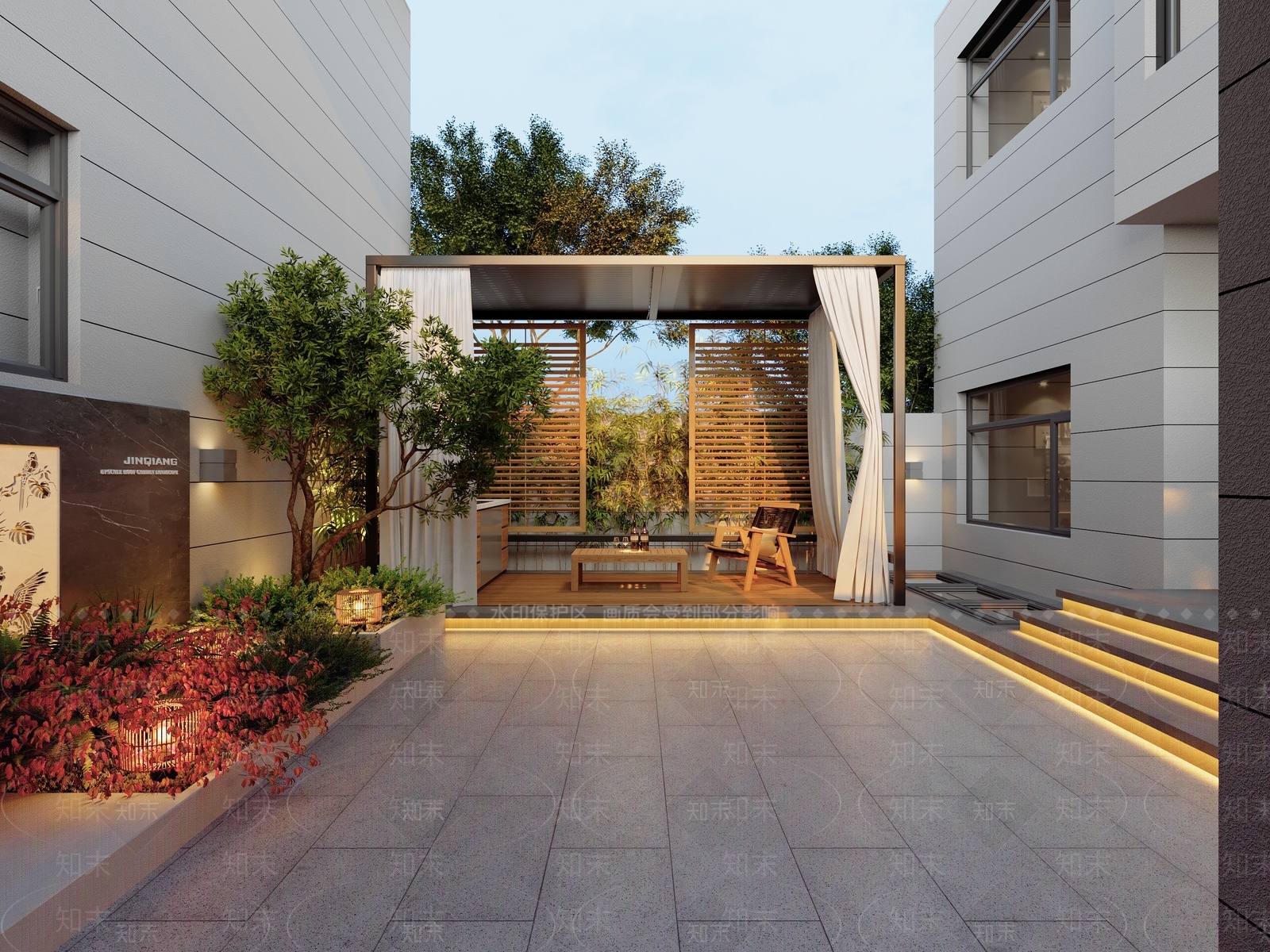 现代庭院3D模型下载【ID:1181689059】