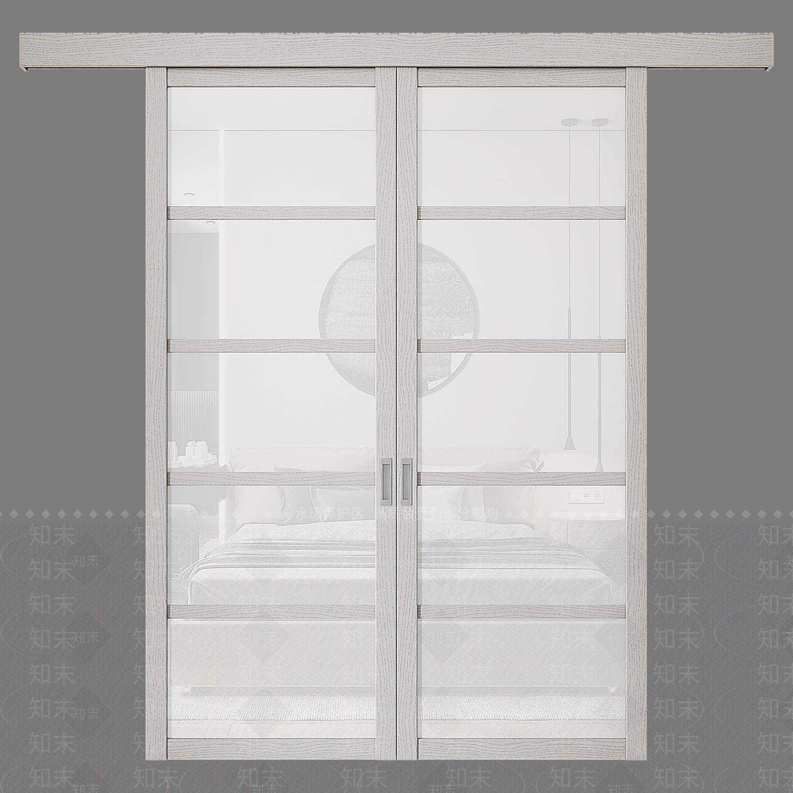 现代北欧推拉门3D模型下载【ID:1181692536】