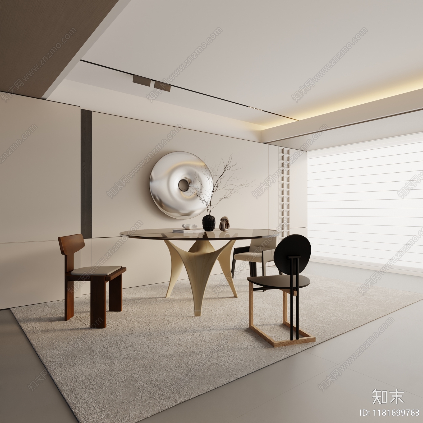 现代餐桌3D模型下载【ID:1181699763】