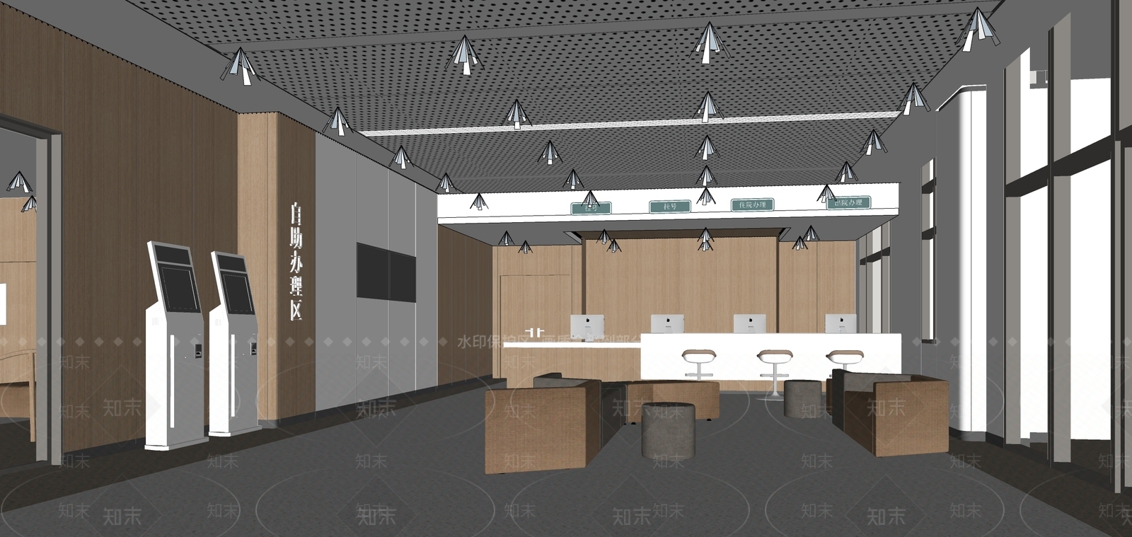 现代医院SU模型下载【ID:1181713792】
