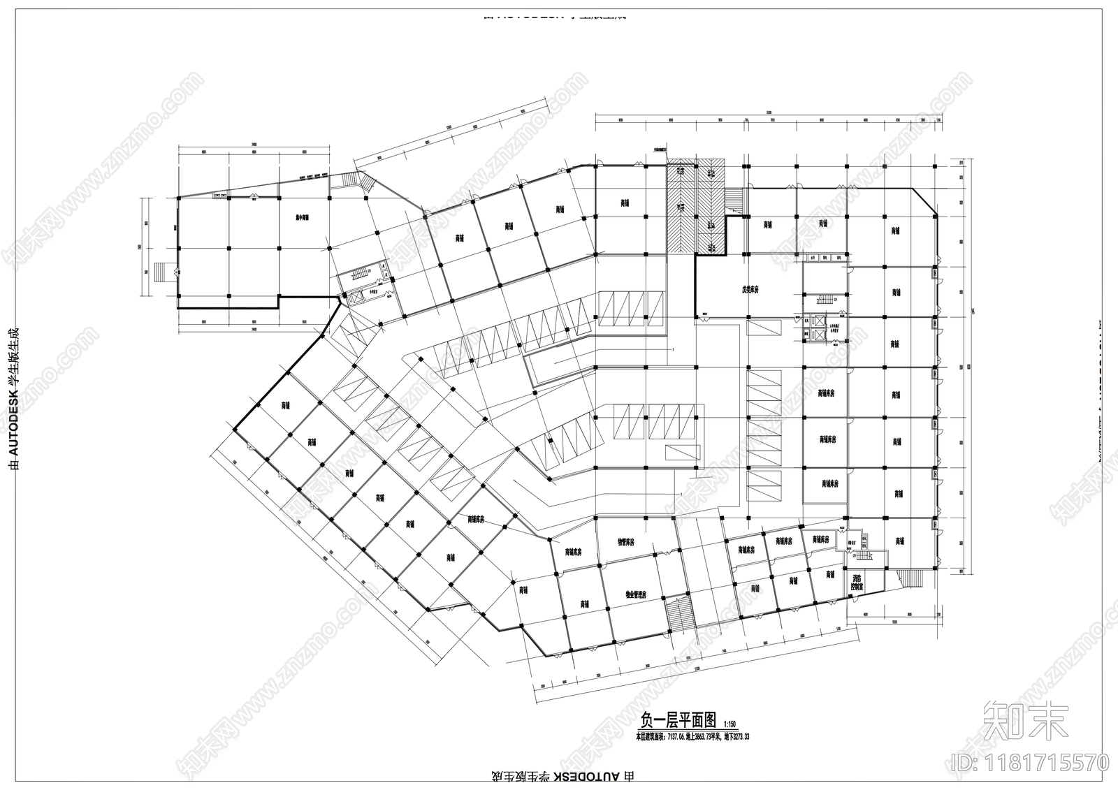 现代商业街cad施工图下载【ID:1181715570】