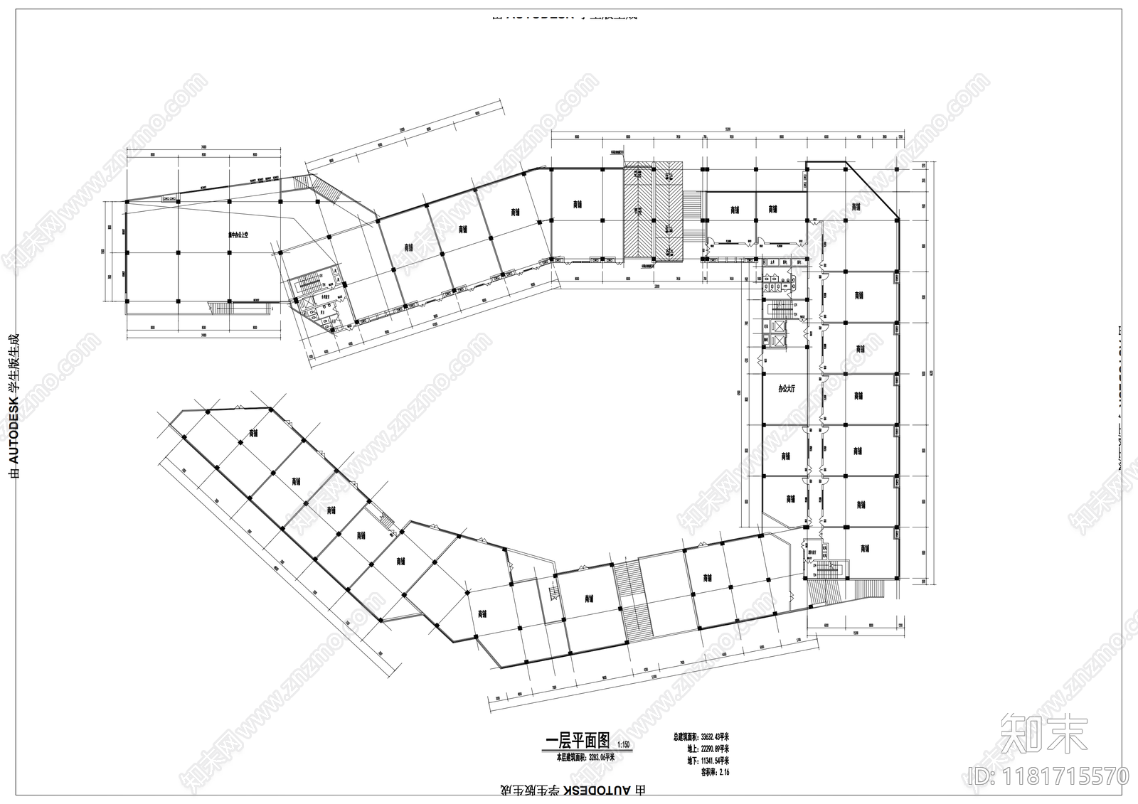 现代商业街cad施工图下载【ID:1181715570】