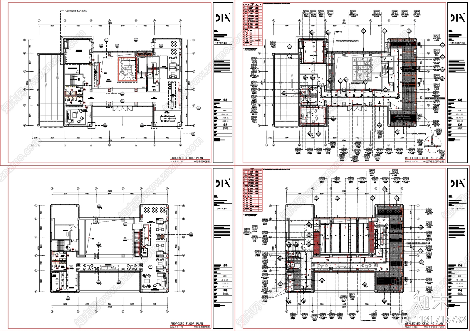 现代售楼处cad施工图下载【ID:1181716732】