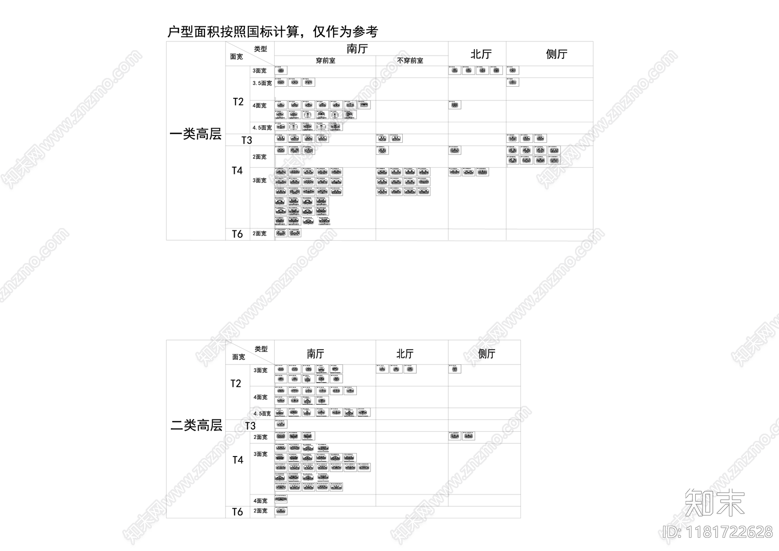 现代新中式住宅楼建筑cad施工图下载【ID:1181722628】