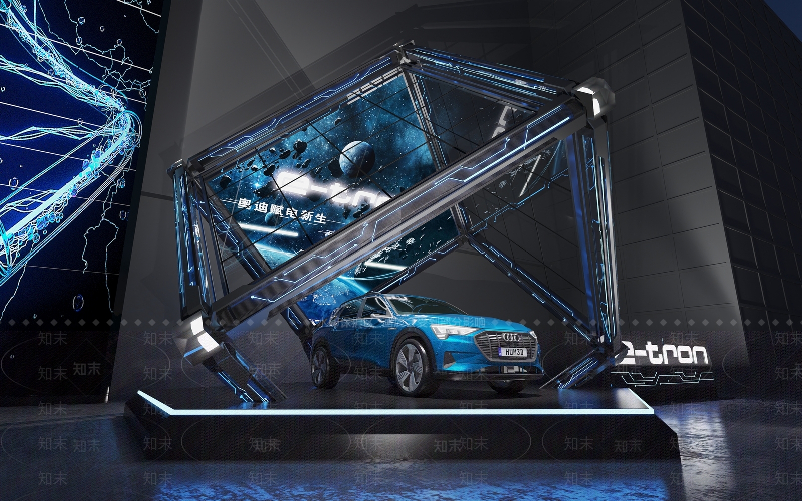 现代车类展厅3D模型下载【ID:1181732650】