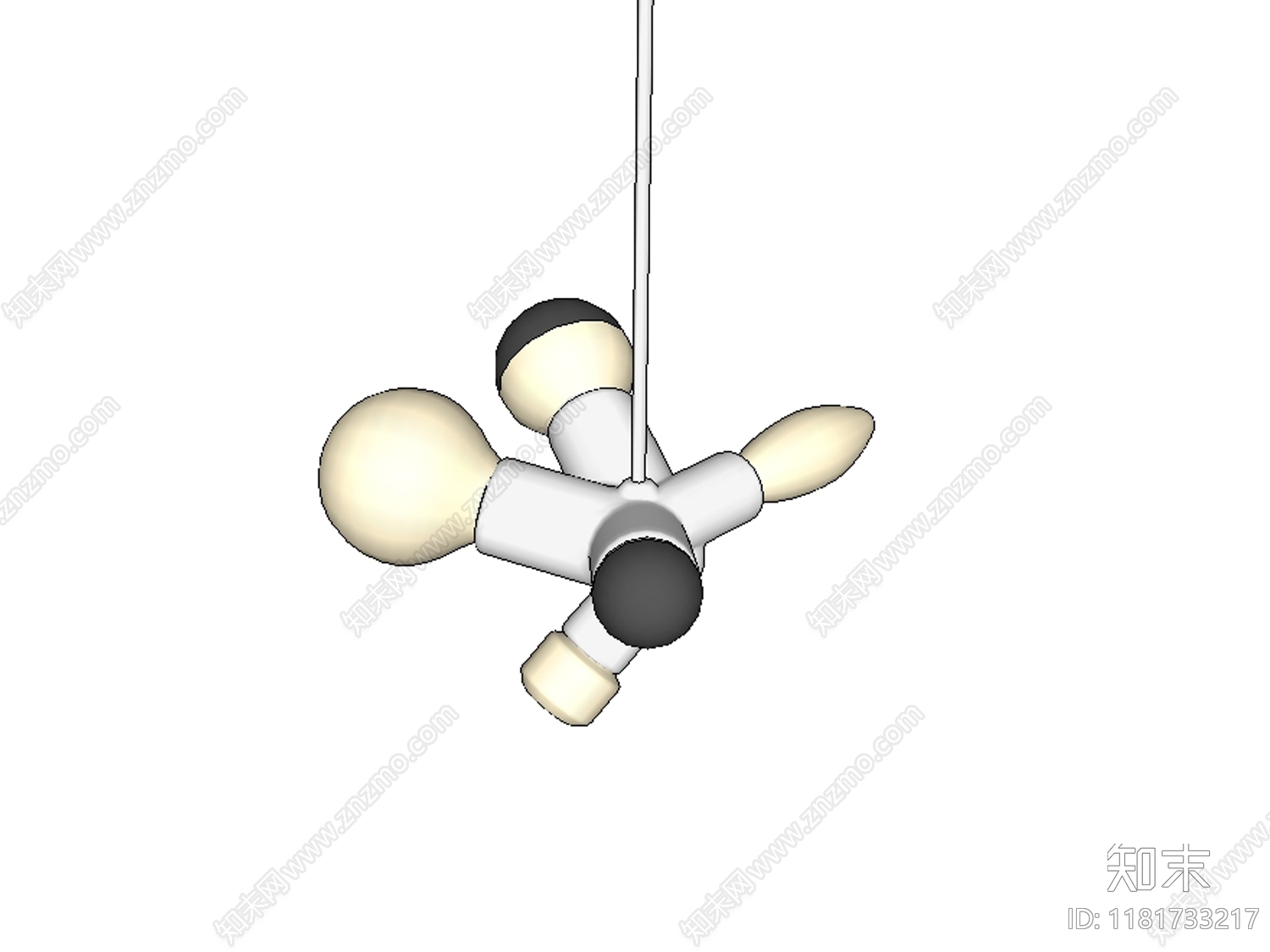 现代北欧灯具组合SU模型下载【ID:1181733217】