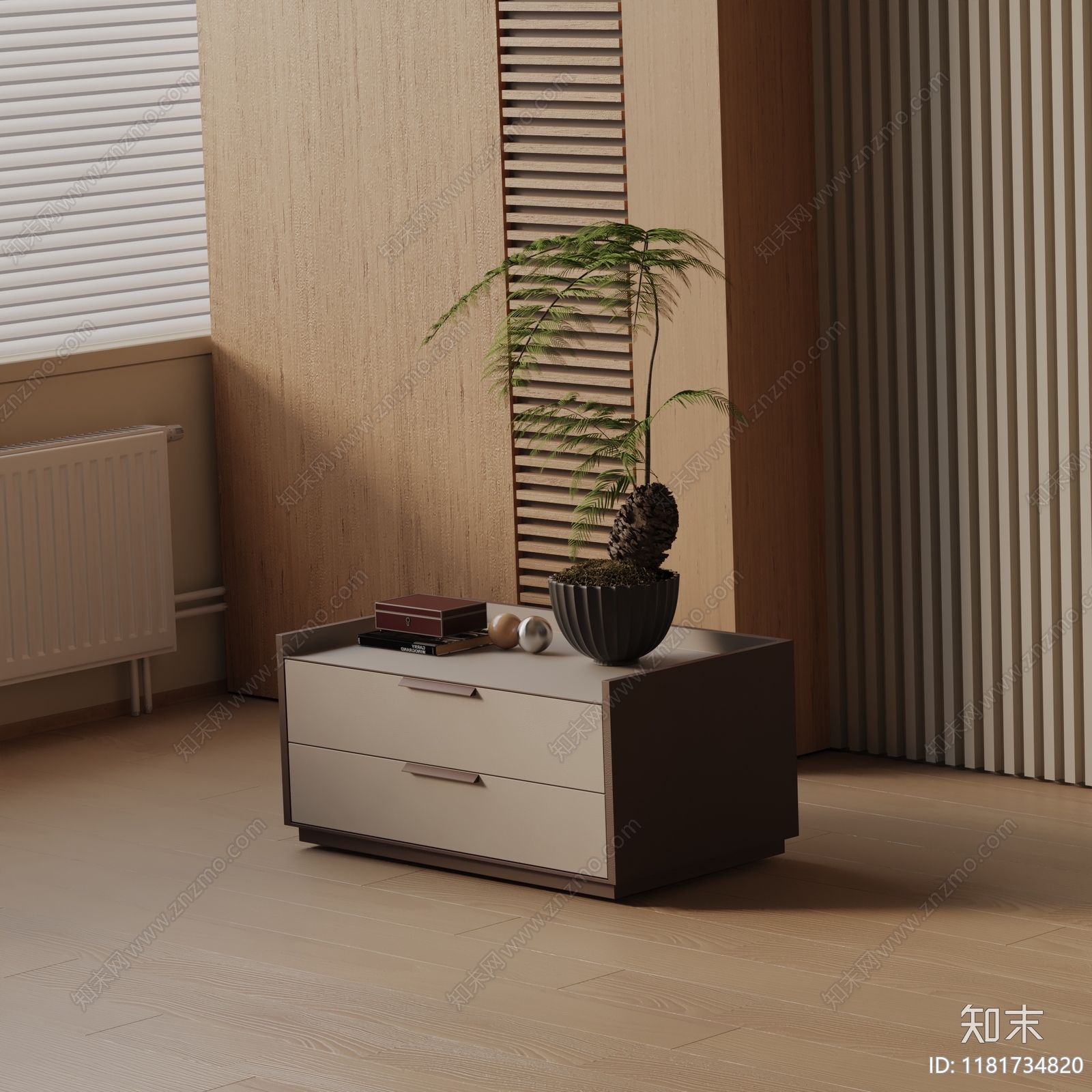 现代床头柜3D模型下载【ID:1181734820】