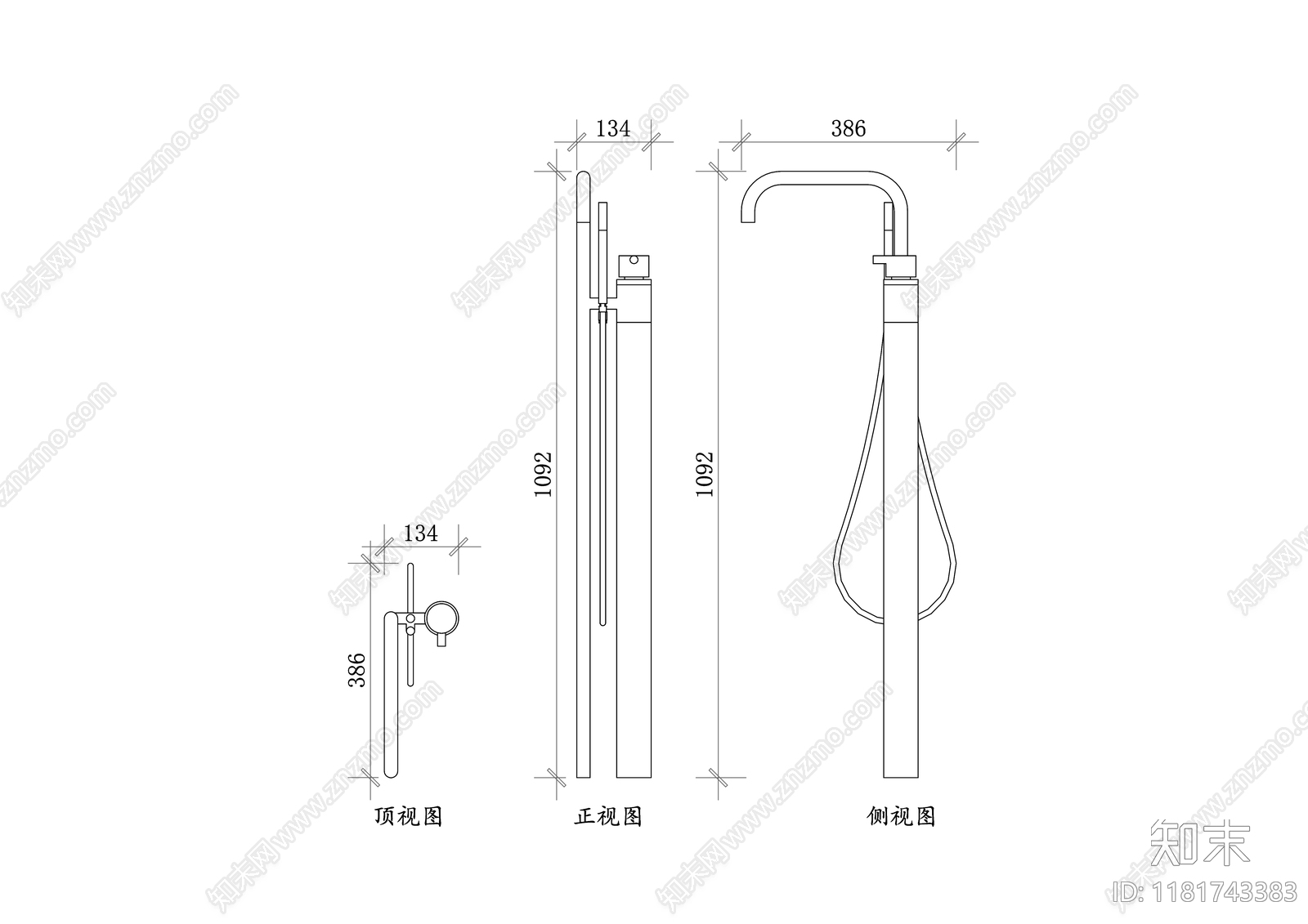 现代卫浴设施cad施工图下载【ID:1181743383】