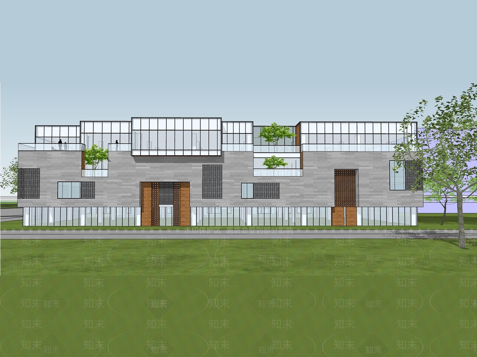 现代其他商业建筑SU模型下载【ID:1181743821】