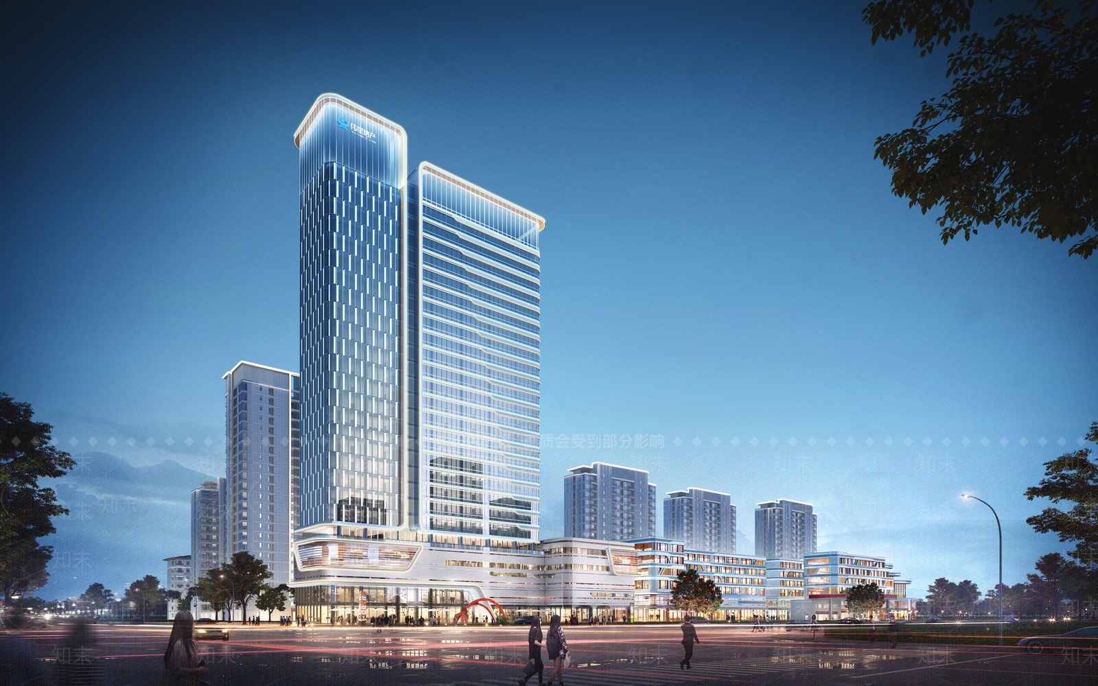 现代简约酒店建筑SU模型下载【ID:1181746354】