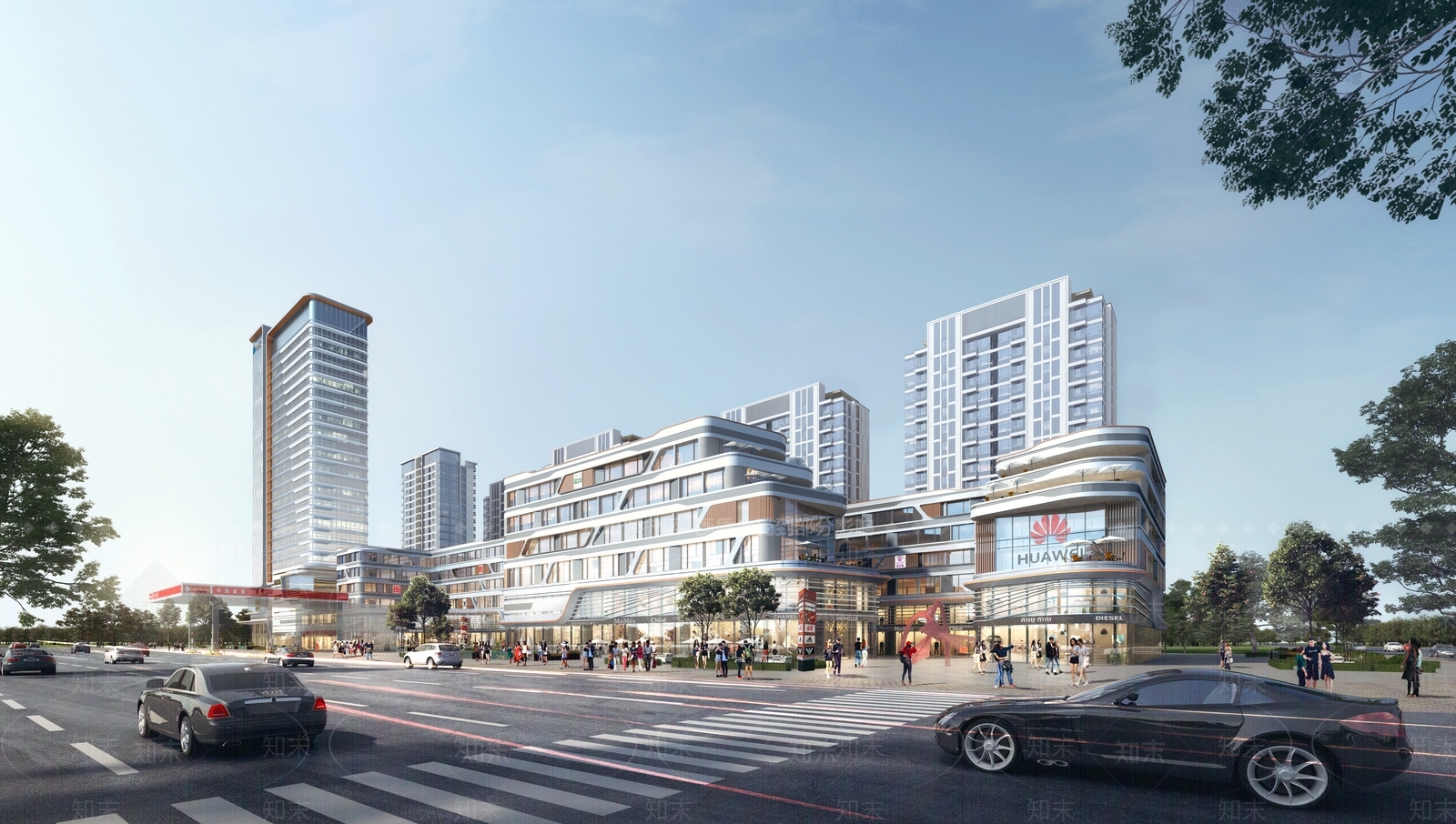 现代简约酒店建筑SU模型下载【ID:1181746354】
