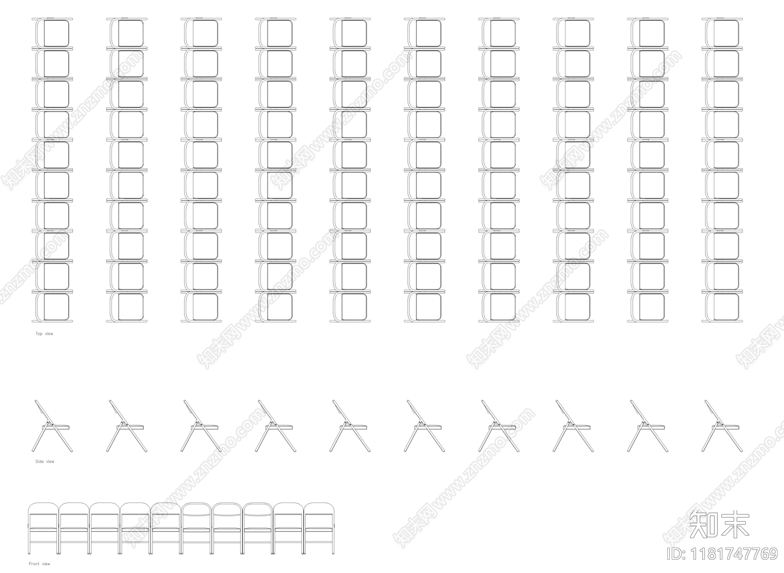 现代椅子施工图下载【ID:1181747769】