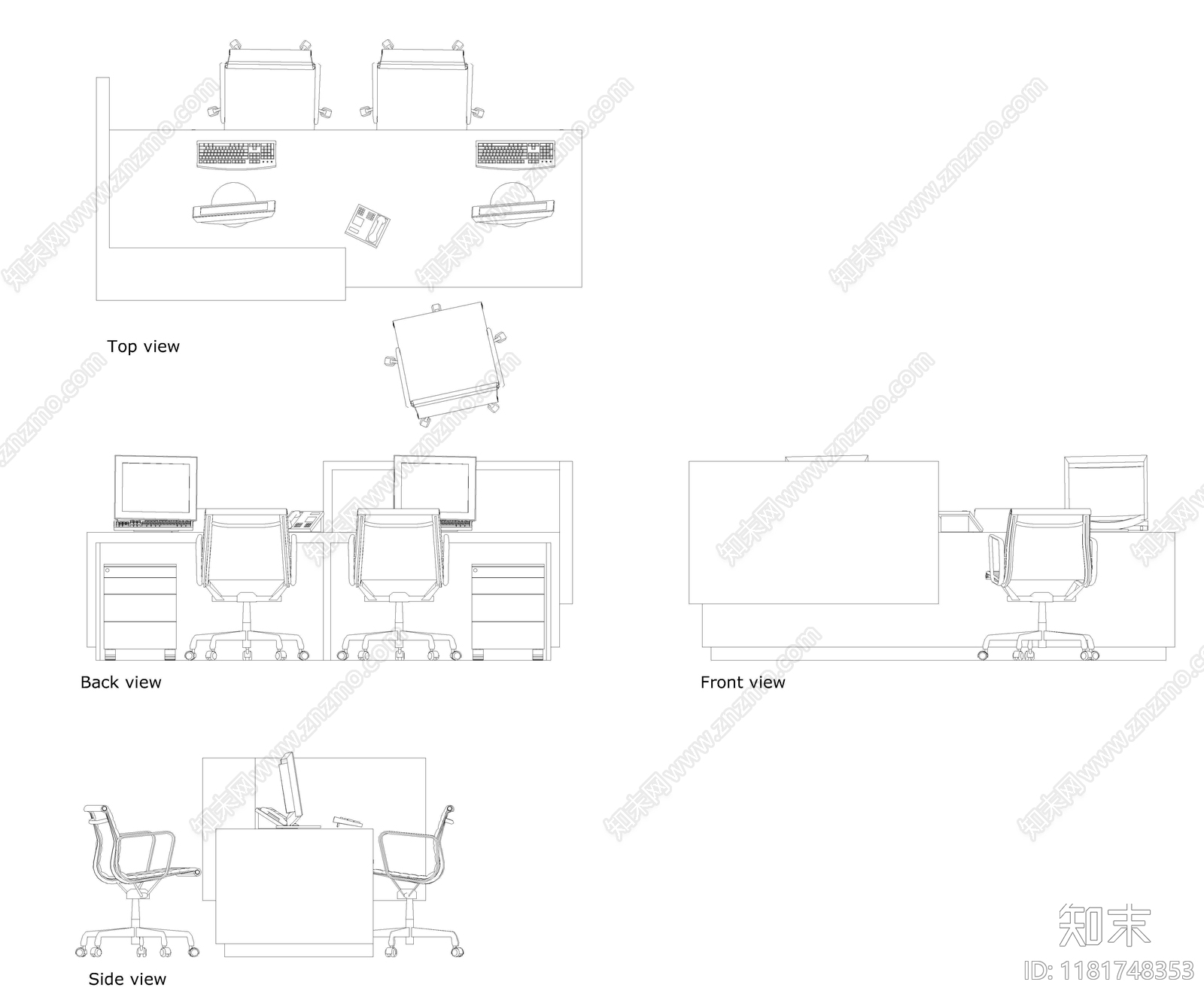 现代吧台施工图下载【ID:1181748353】