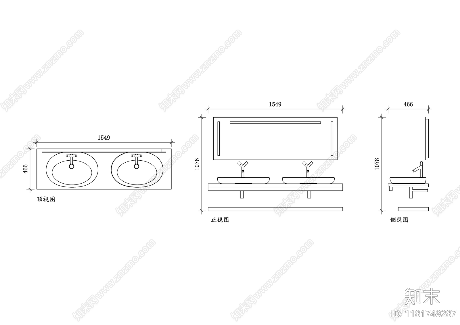 现代卫浴设施cad施工图下载【ID:1181749287】