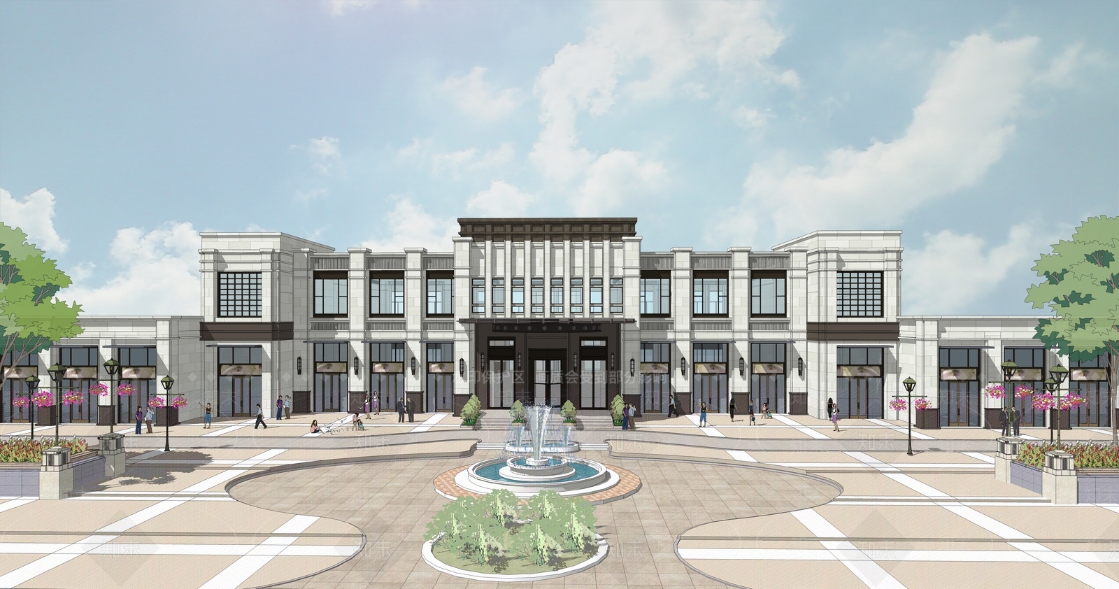 欧式复古小公建SU模型下载【ID:1181753834】