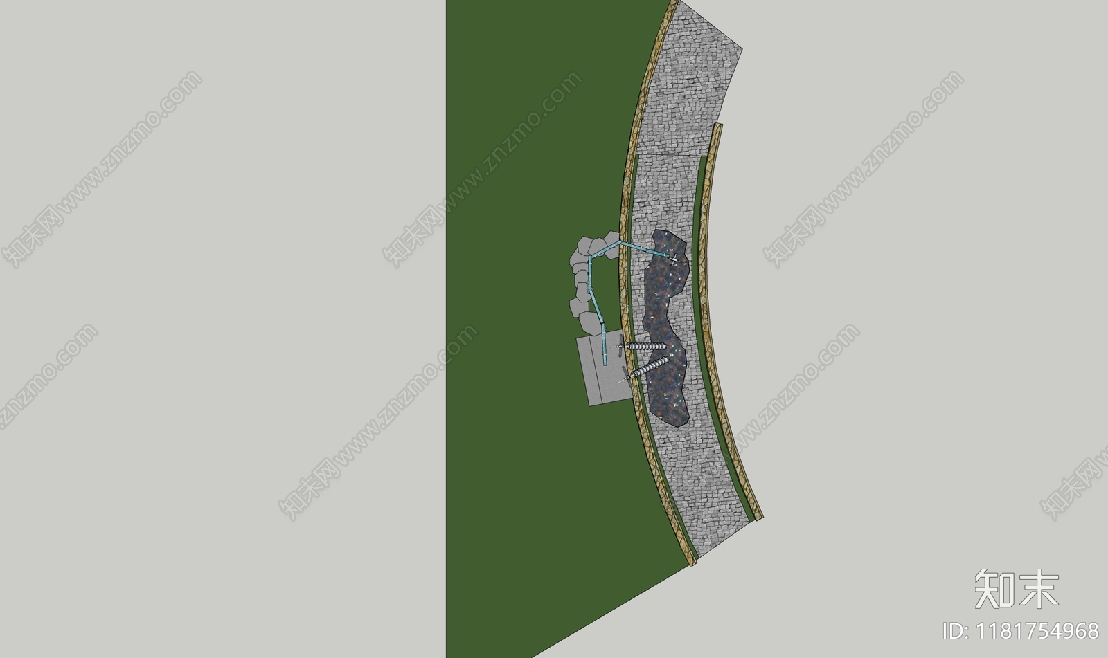 现代儿童游乐区SU模型下载【ID:1181754968】