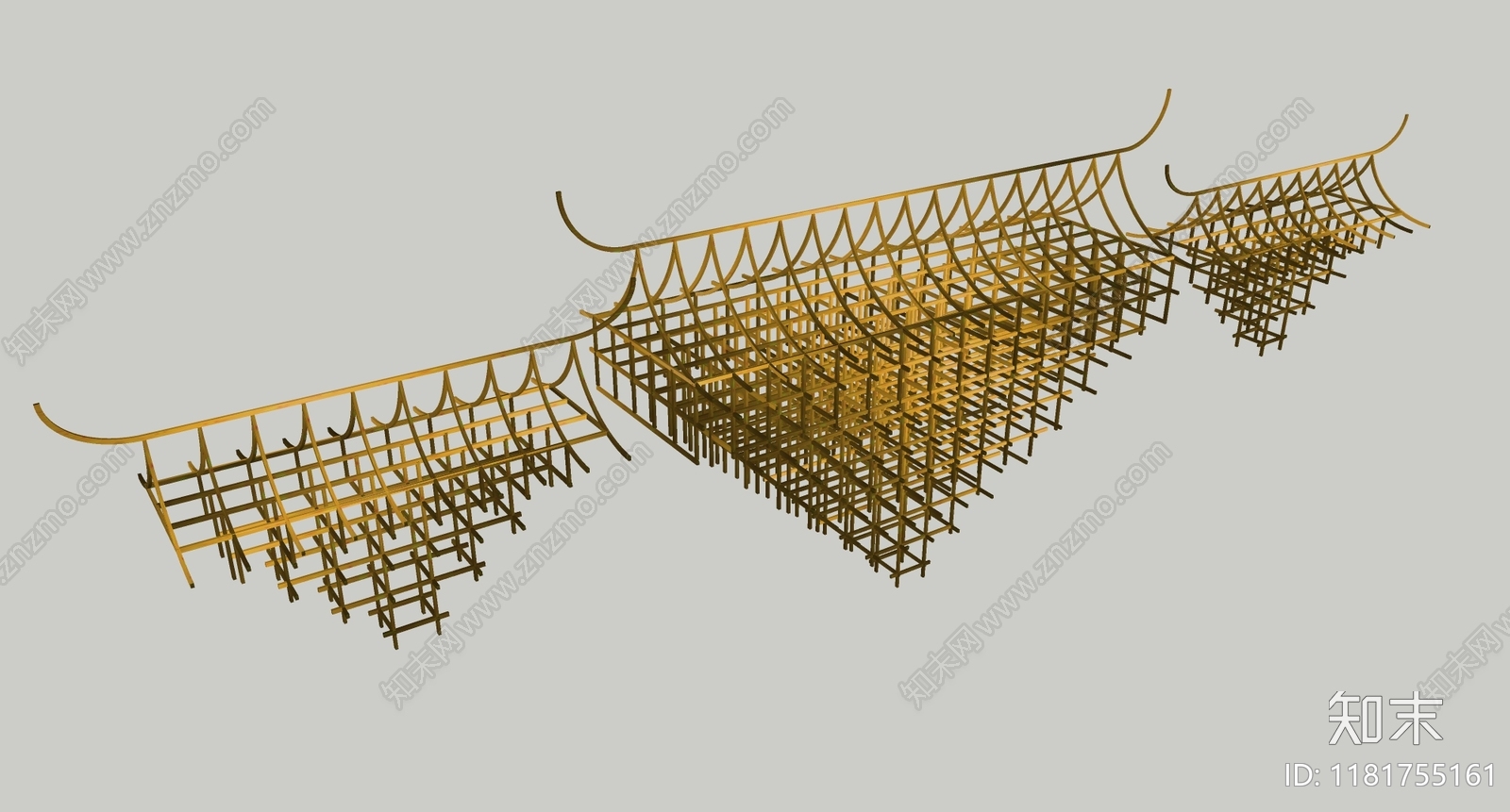 现代新中式吊灯SU模型下载【ID:1181755161】