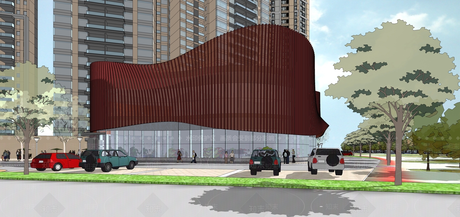 现代小公建SU模型下载【ID:1181755259】