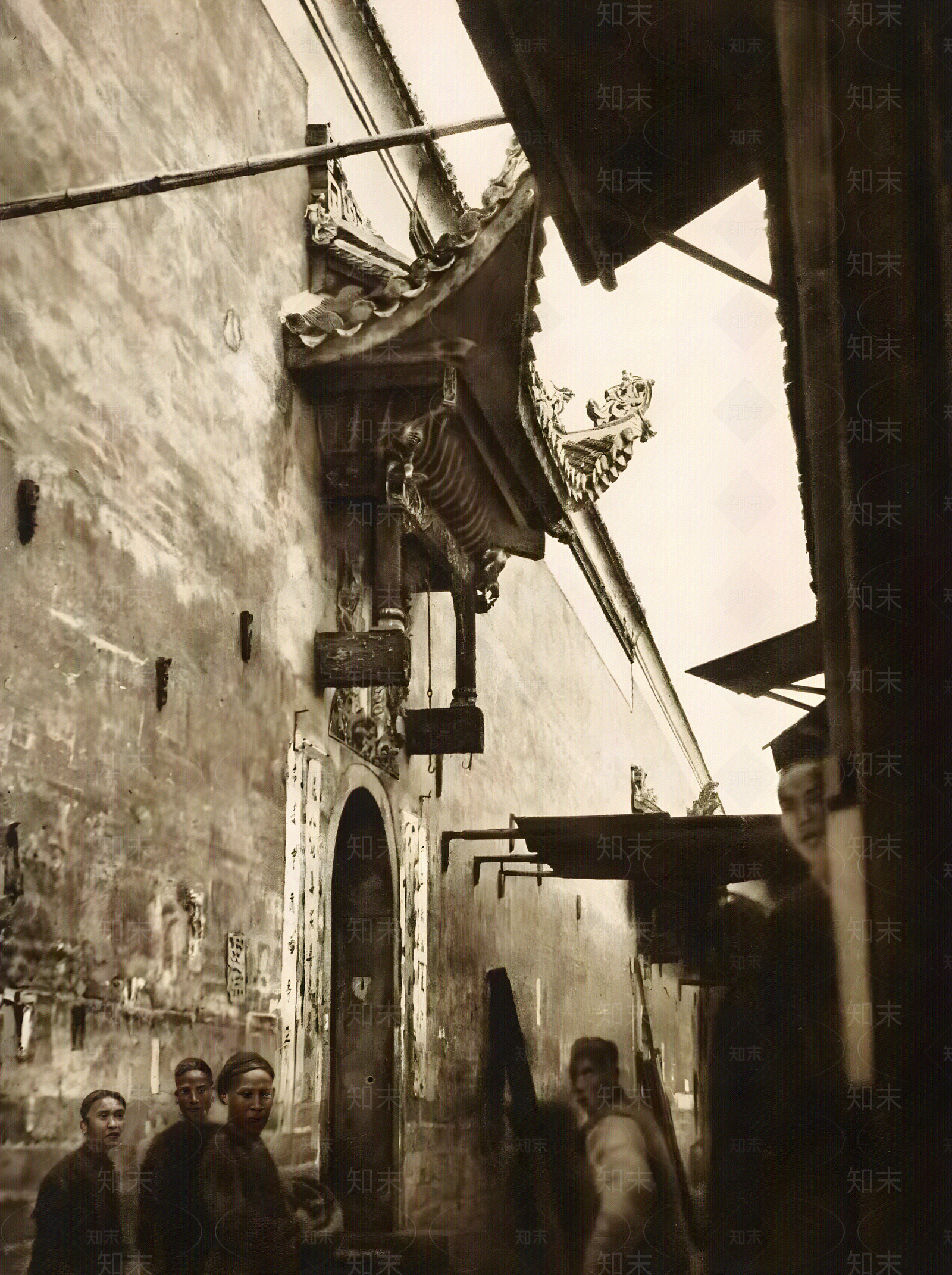 中式街道外景贴图下载【ID:1181759614】