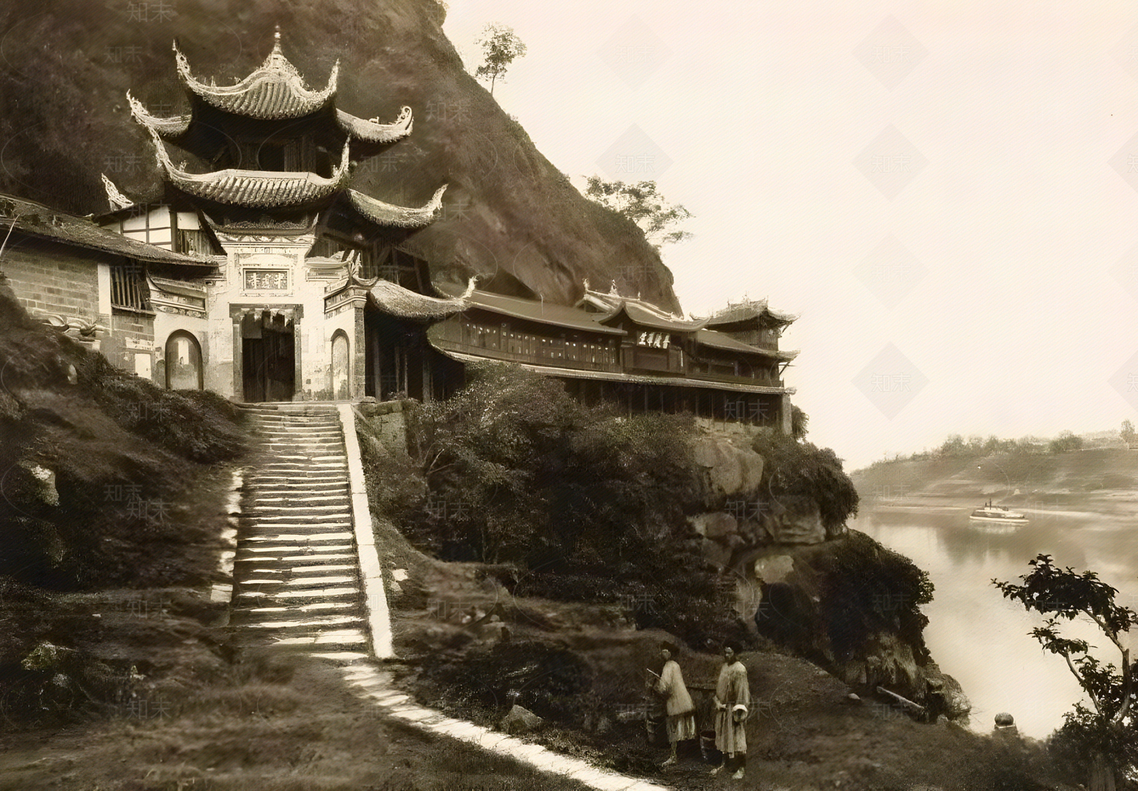 中式禅意外立面贴图下载【ID:1181763240】