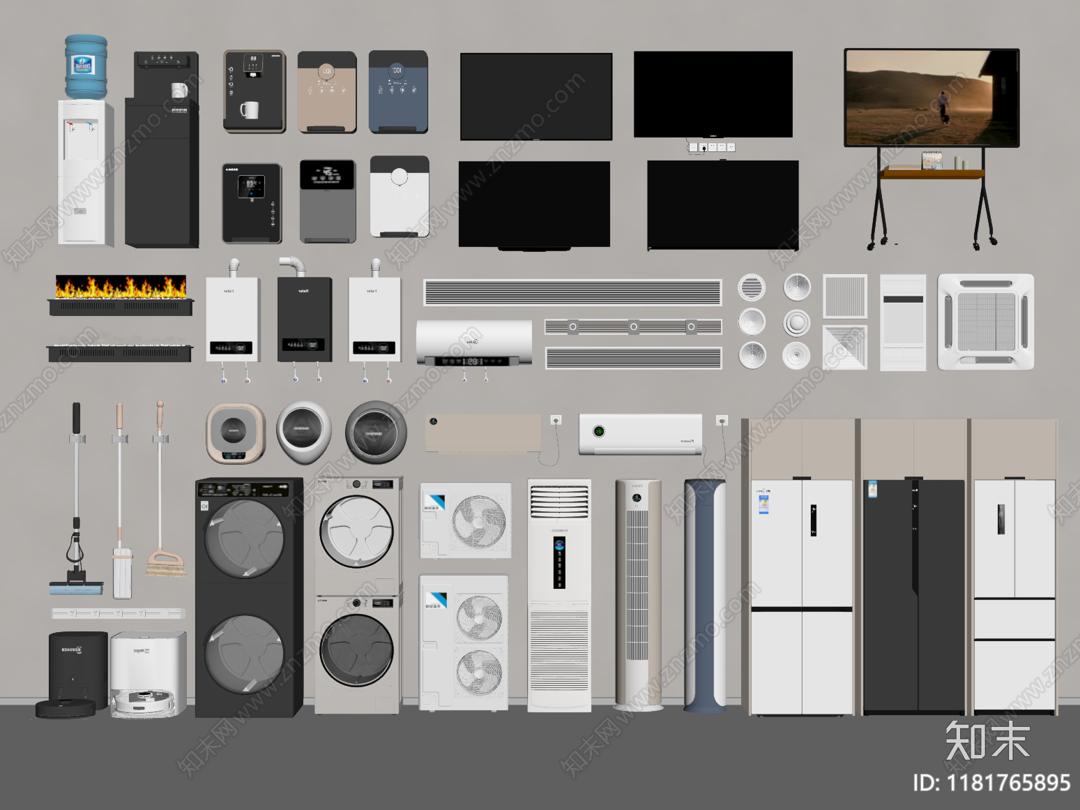 家用电器组合SU模型下载【ID:1181765895】