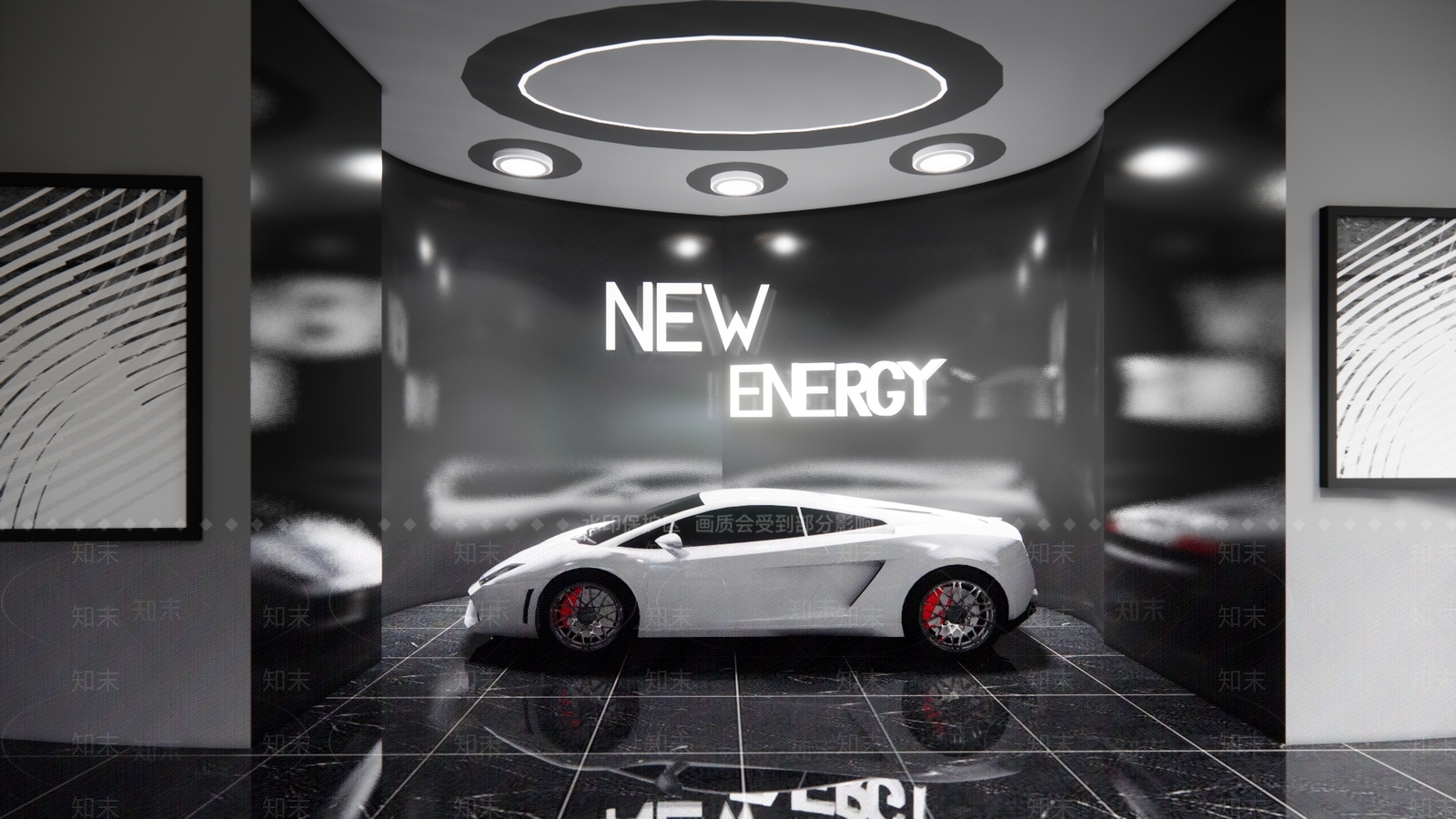 现代简约汽车4S店SU模型下载【ID:1181768481】