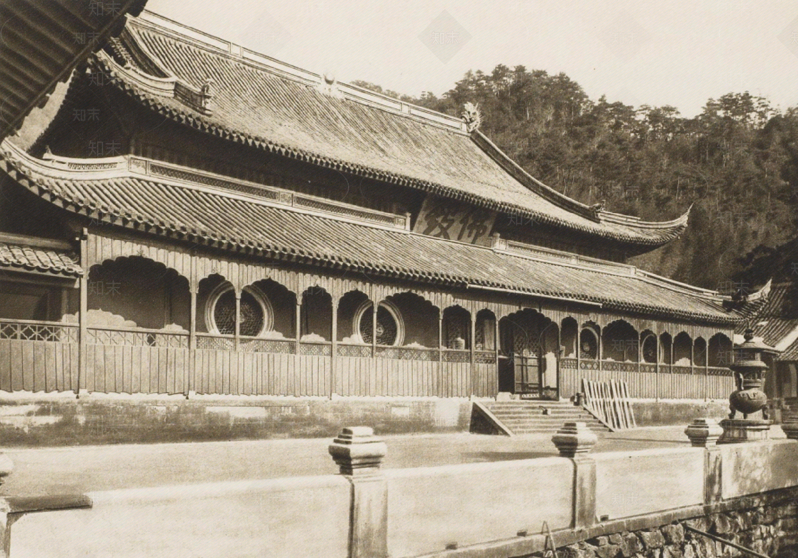 中式禅意外立面贴图下载【ID:1181774725】