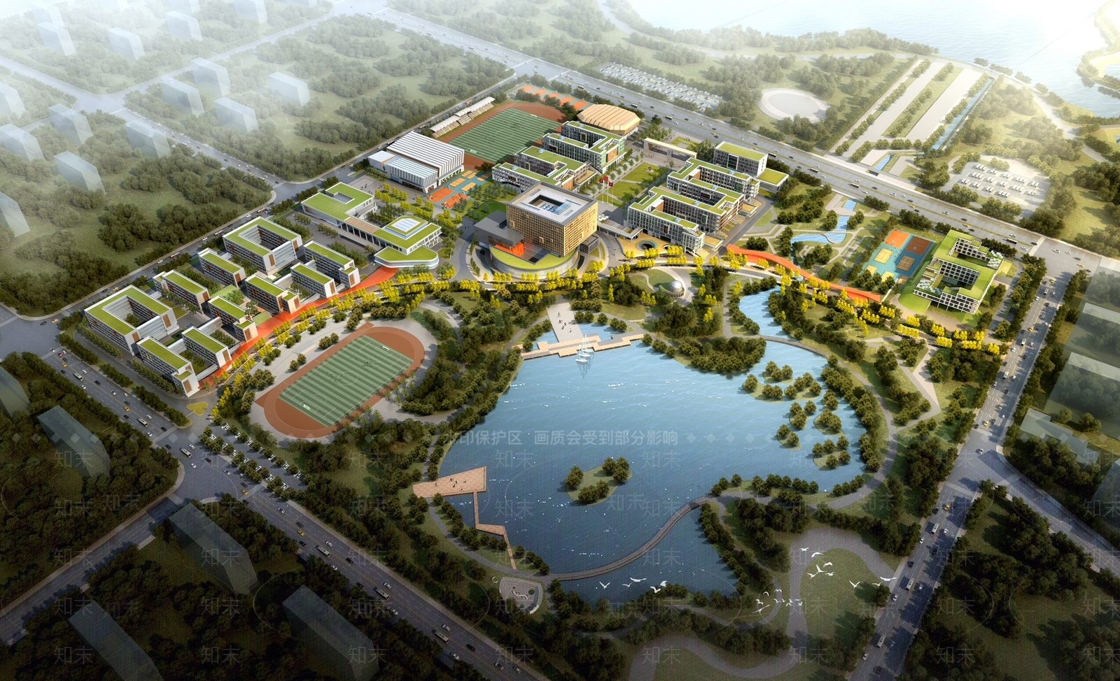 现代学校建筑SU模型下载【ID:1181775782】