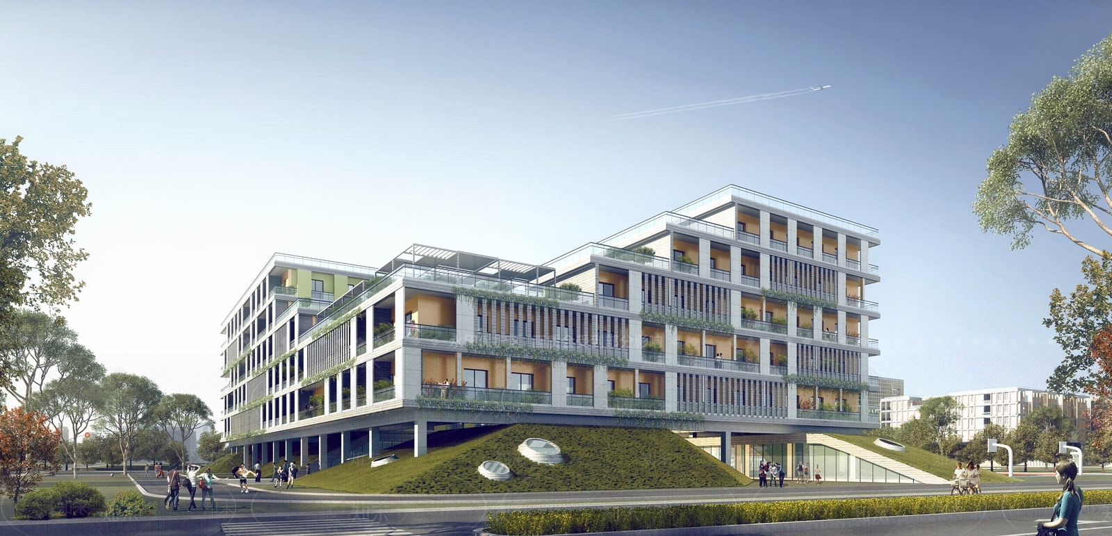 现代学校建筑SU模型下载【ID:1181775782】