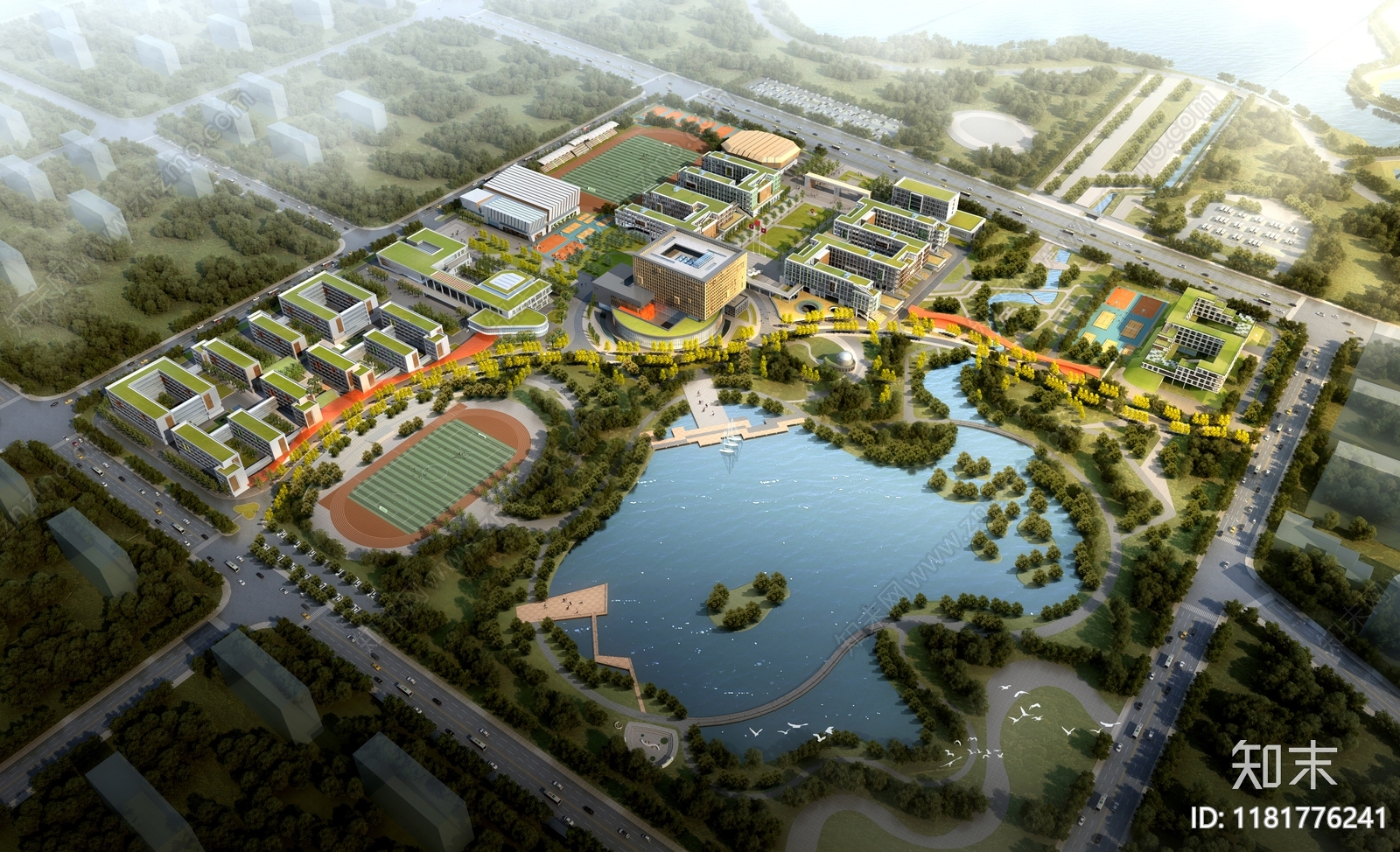 现代学校建筑cad施工图下载【ID:1181776241】