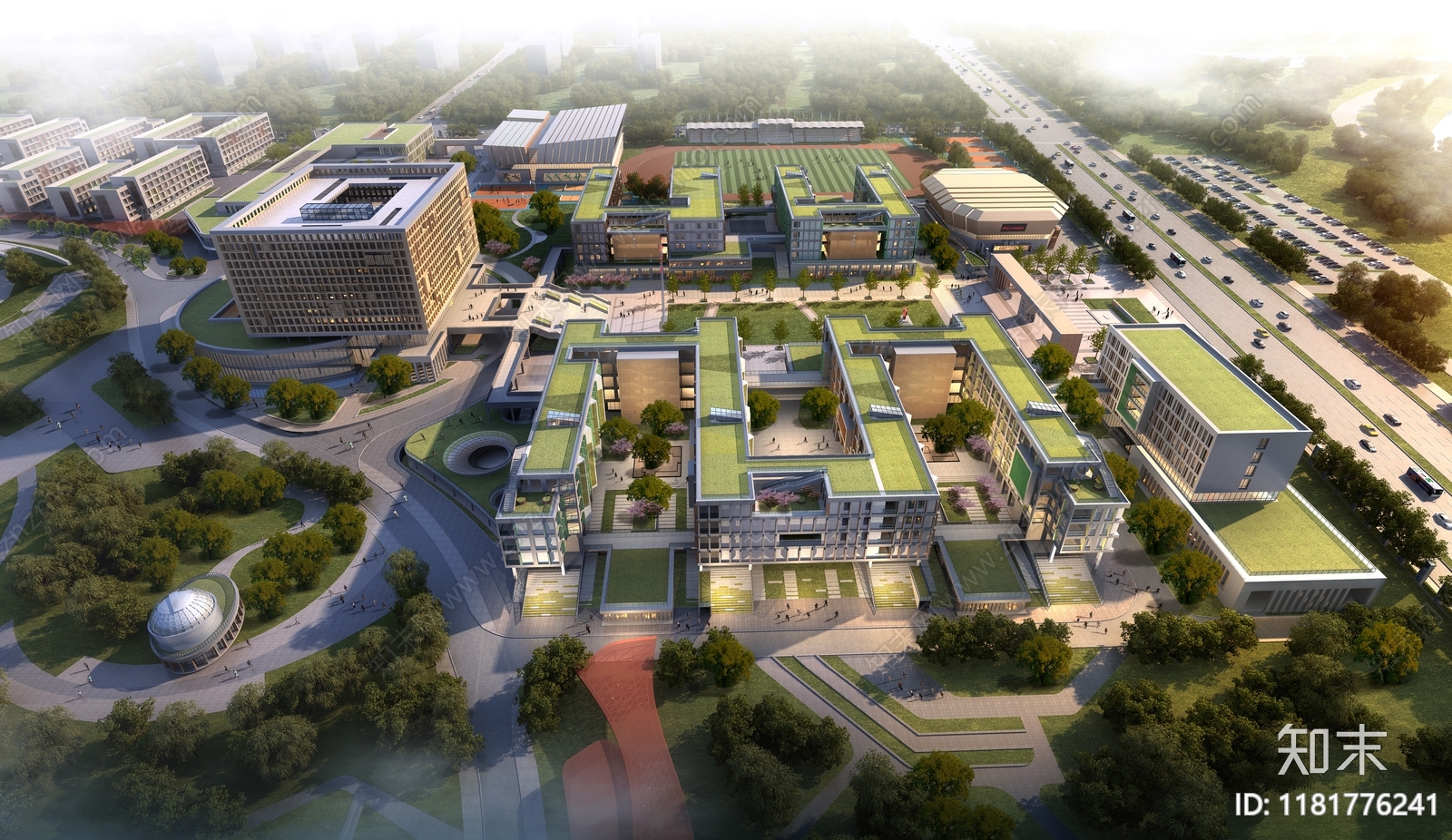 现代学校建筑cad施工图下载【ID:1181776241】