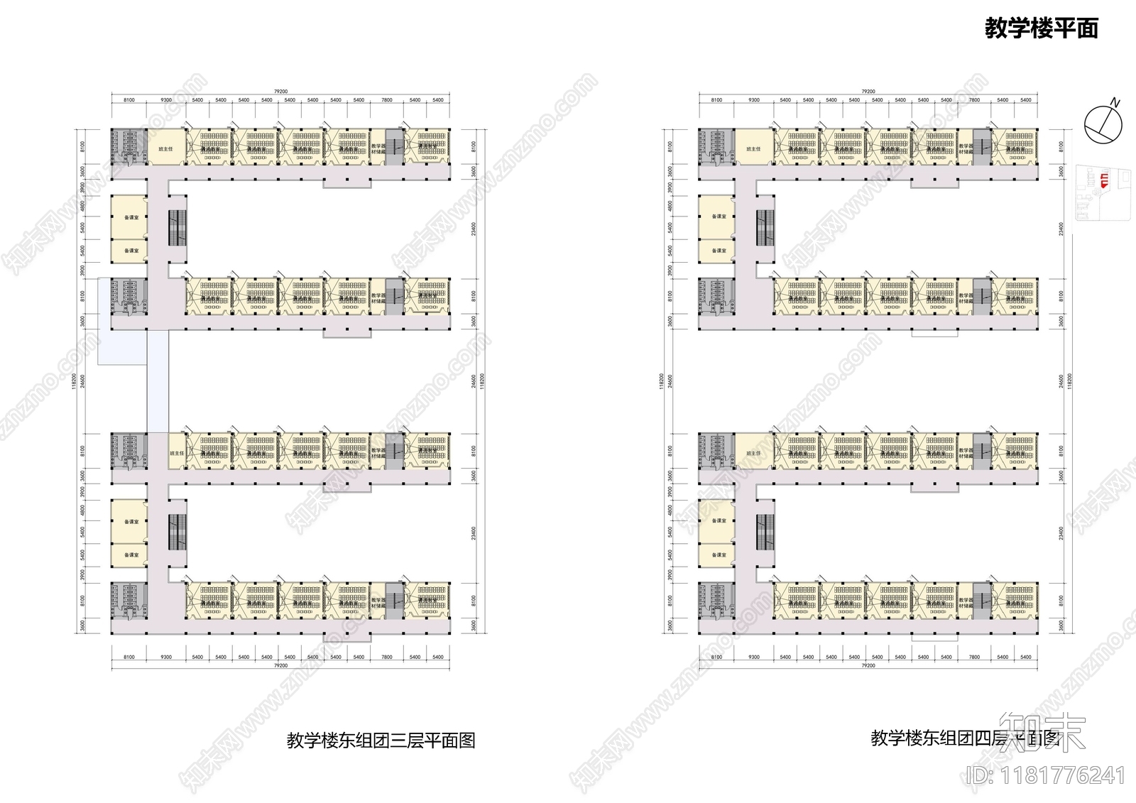 现代学校建筑cad施工图下载【ID:1181776241】